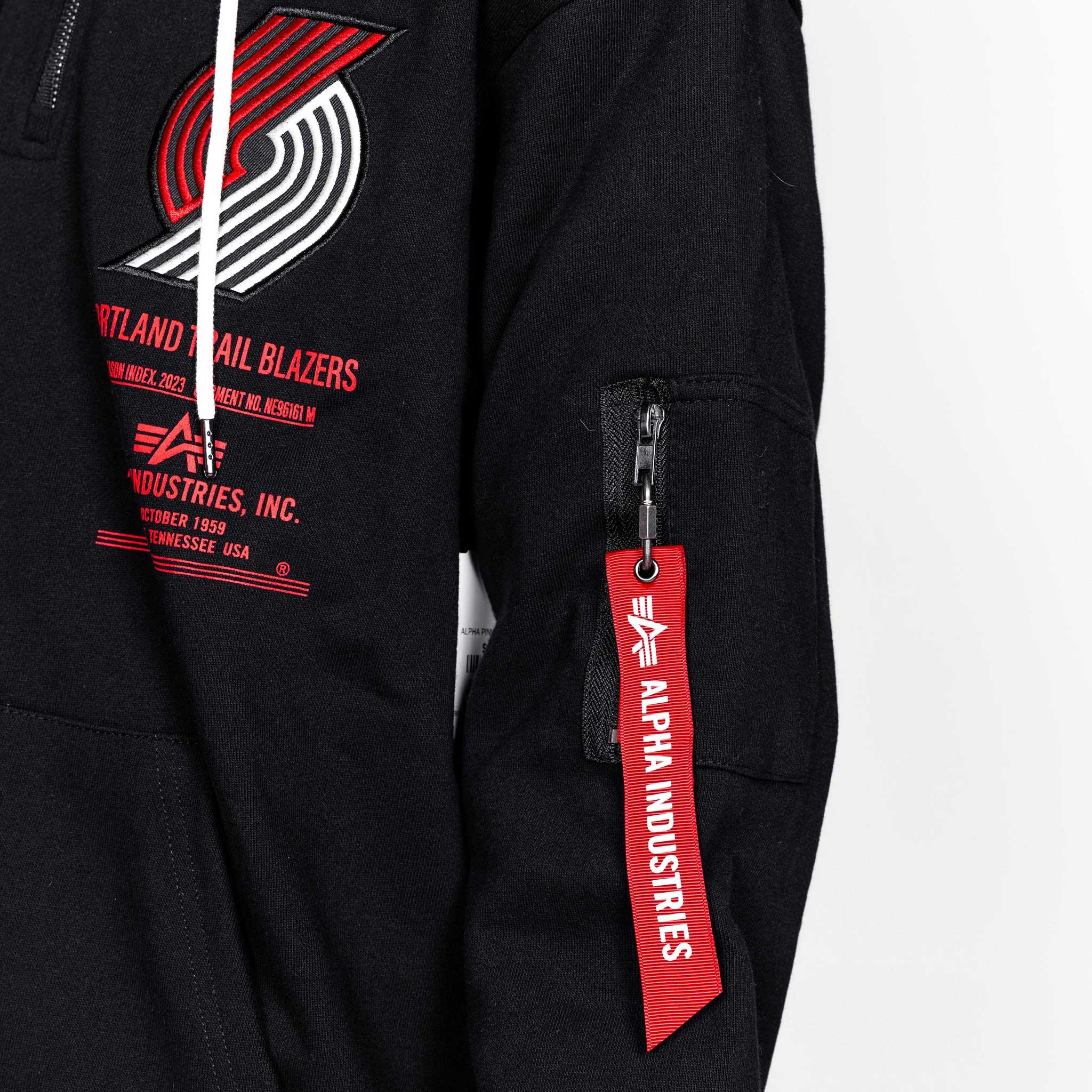 Alpha Industries X New Era Heavy Duty Black Pinwheel Hoodie - Image 10