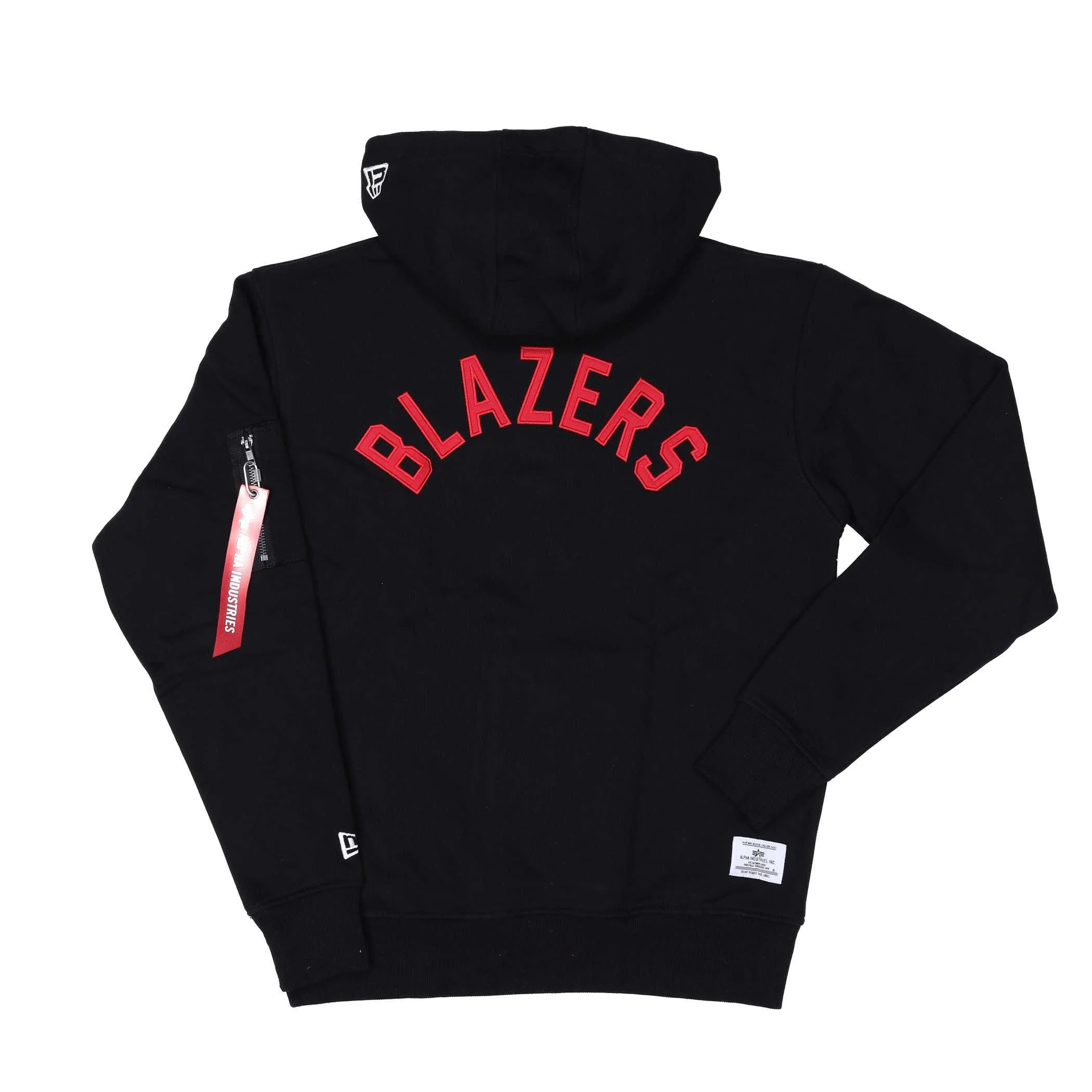 Alpha Industries X New Era Heavy Duty Black Pinwheel Hoodie - Image 2