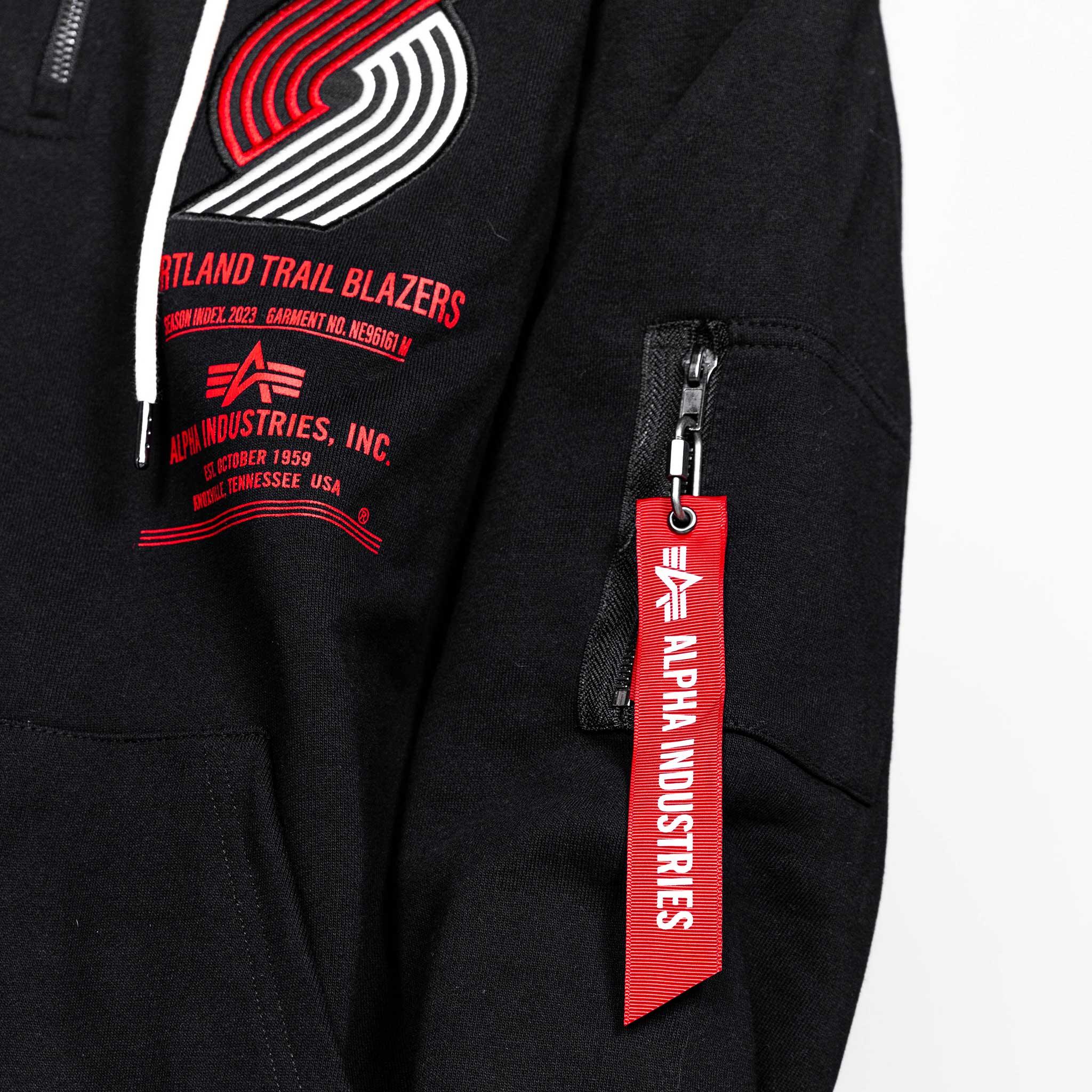 Alpha Industries X New Era Heavy Duty Black Pinwheel Hoodie - Image 4