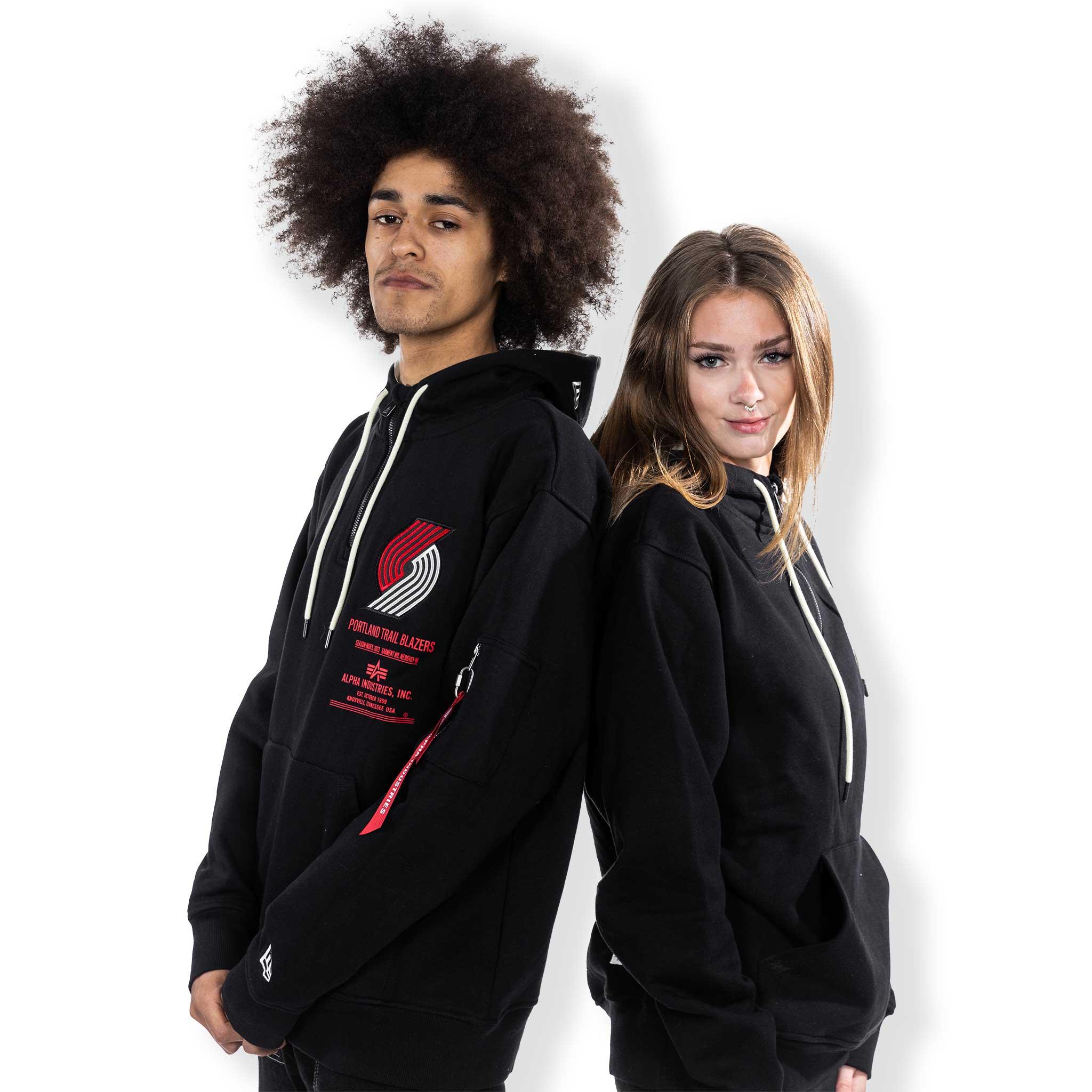 Alpha Industries X New Era Heavy Duty Black Pinwheel Hoodie - Image 8