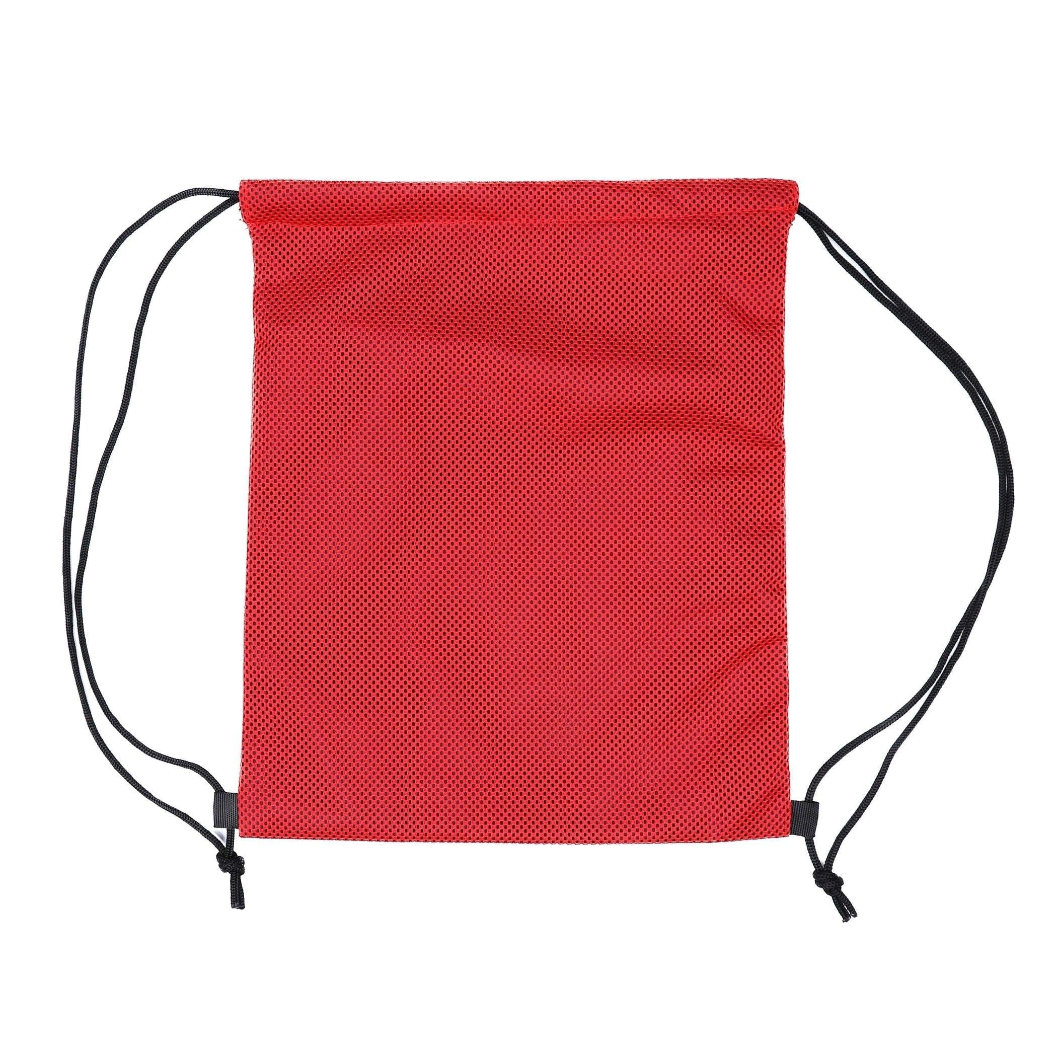 Big Logo Red Mesh Drawstring Cinch - Image 3