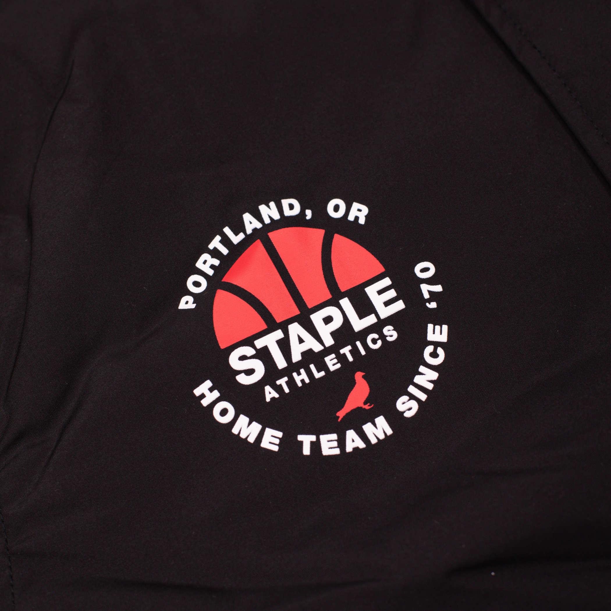 Staple x Trail Blazers Black Snap Up Varsity Jacket - Image 5