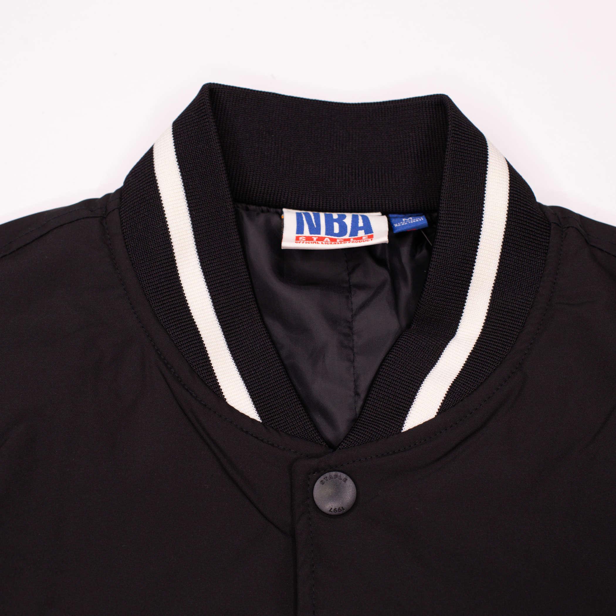 Staple x Trail Blazers Black Snap Up Varsity Jacket - Image 7