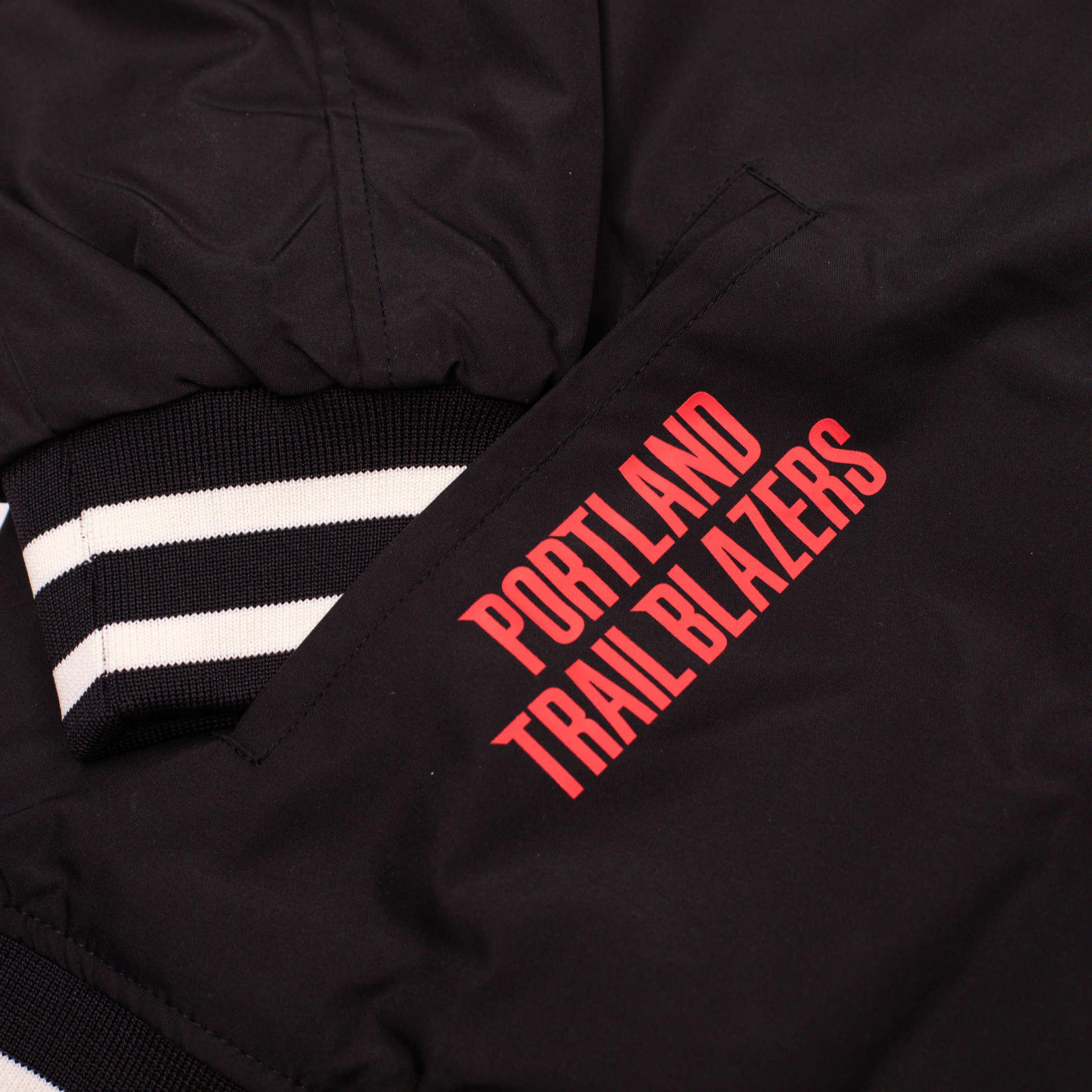 Staple x Trail Blazers Black Snap Up Varsity Jacket - Image 8