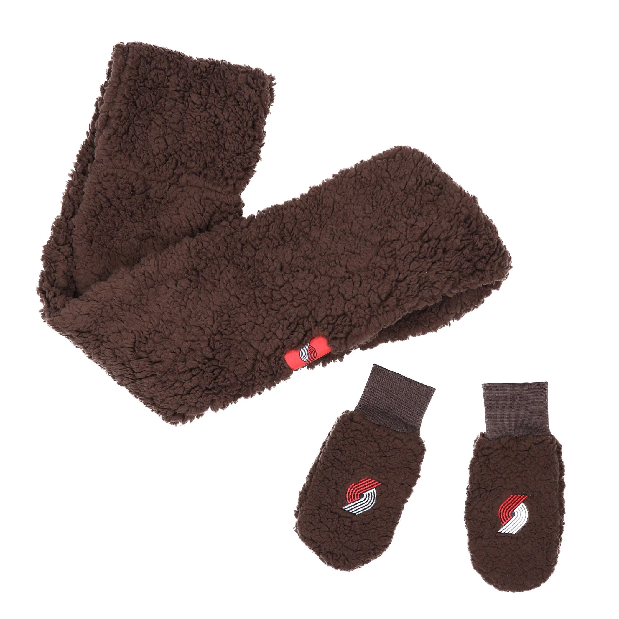 Brown Women's Sherpa Infinity Scarf - Image 3