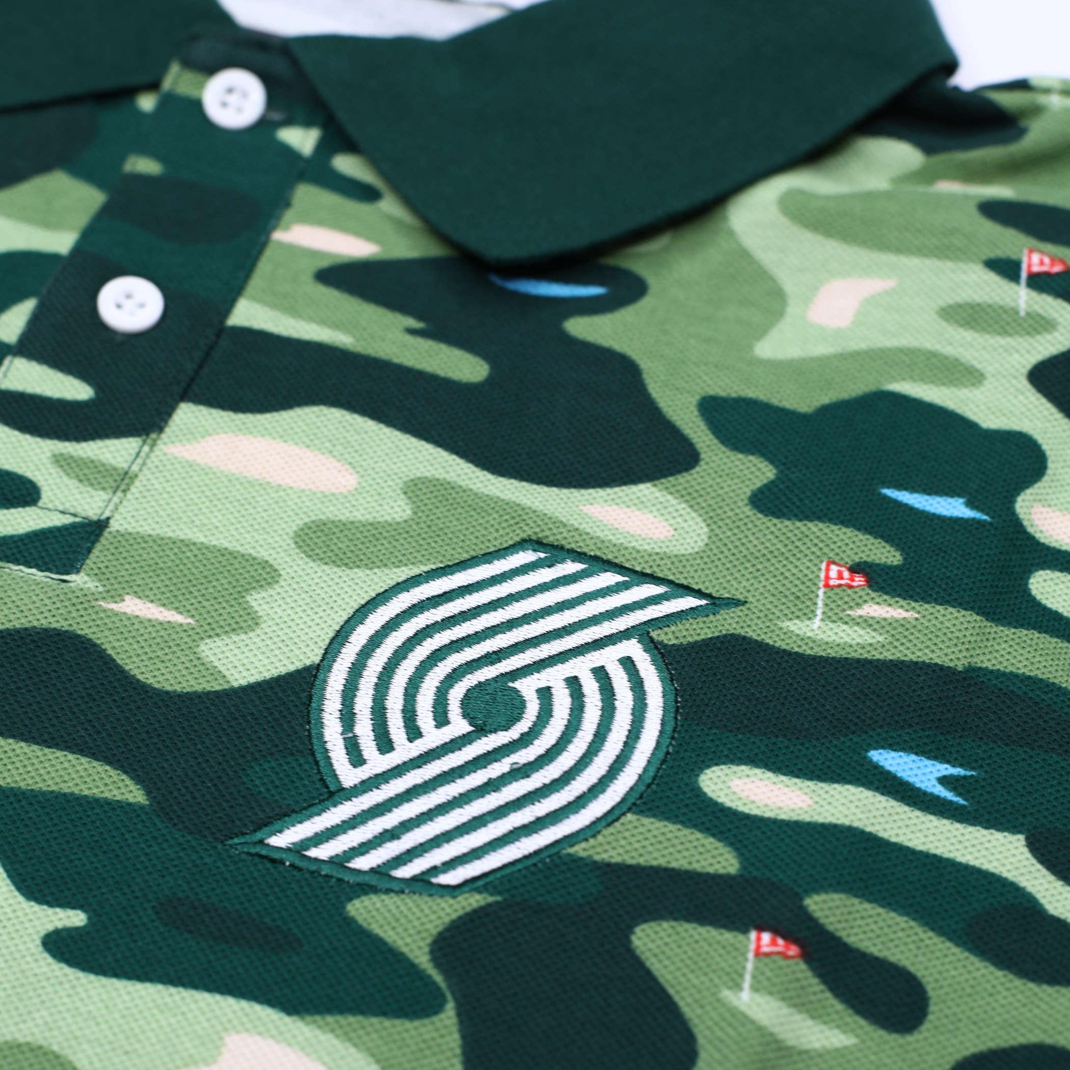 New Era Golf Camouflage Green Polo - Image 4