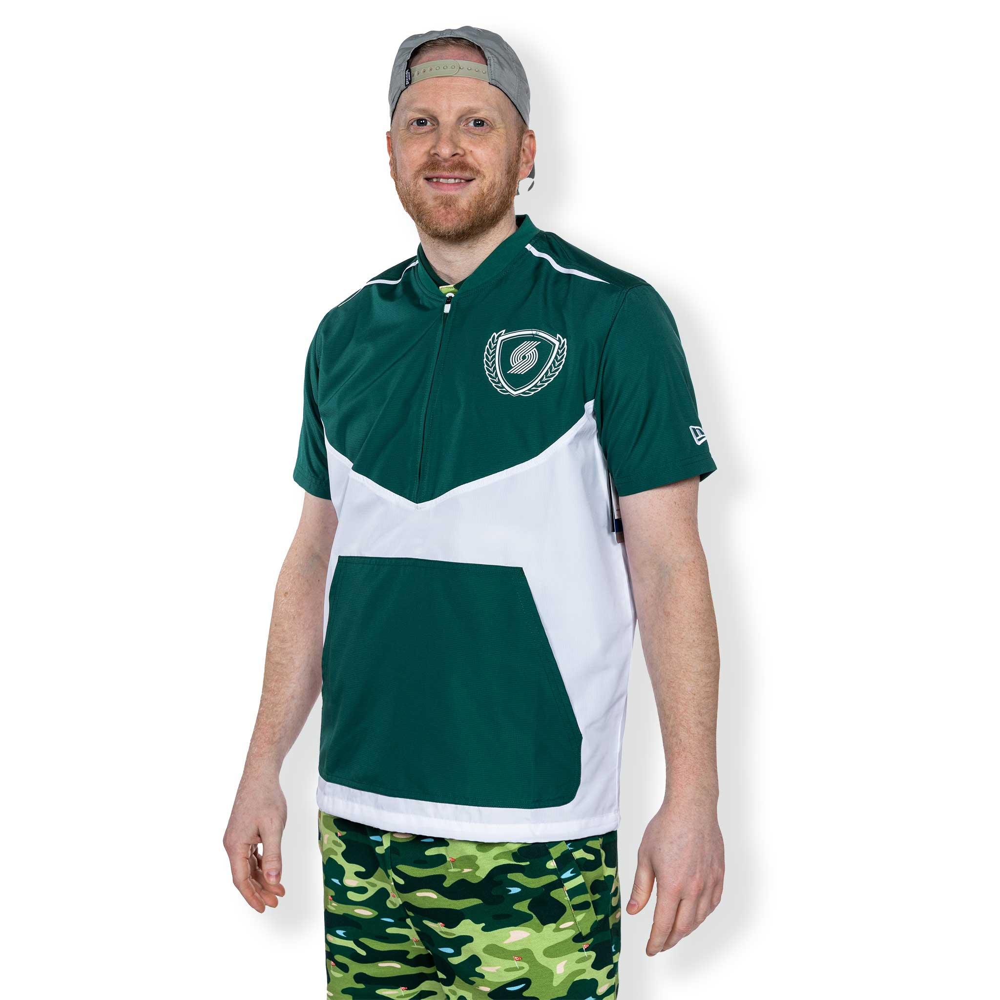Era Golf Crest Short Sleeved Green & White Windbreaker - Image 11