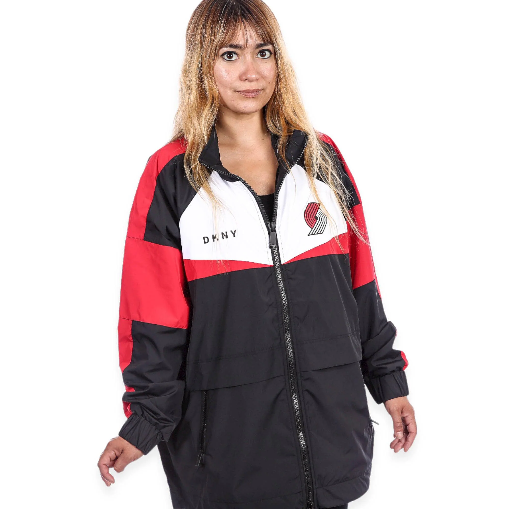 Portland Trail Blazers DKNY Women's Peyton Windbreaker - Image 12