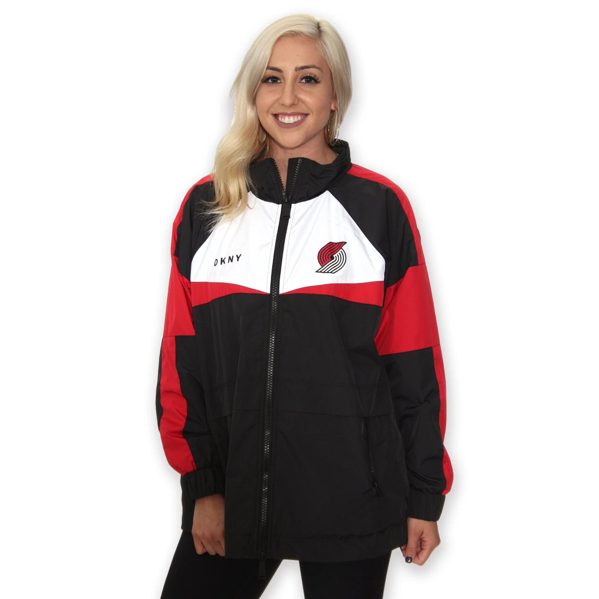 Portland Trail Blazers DKNY Women's Peyton Windbreaker - Image 8
