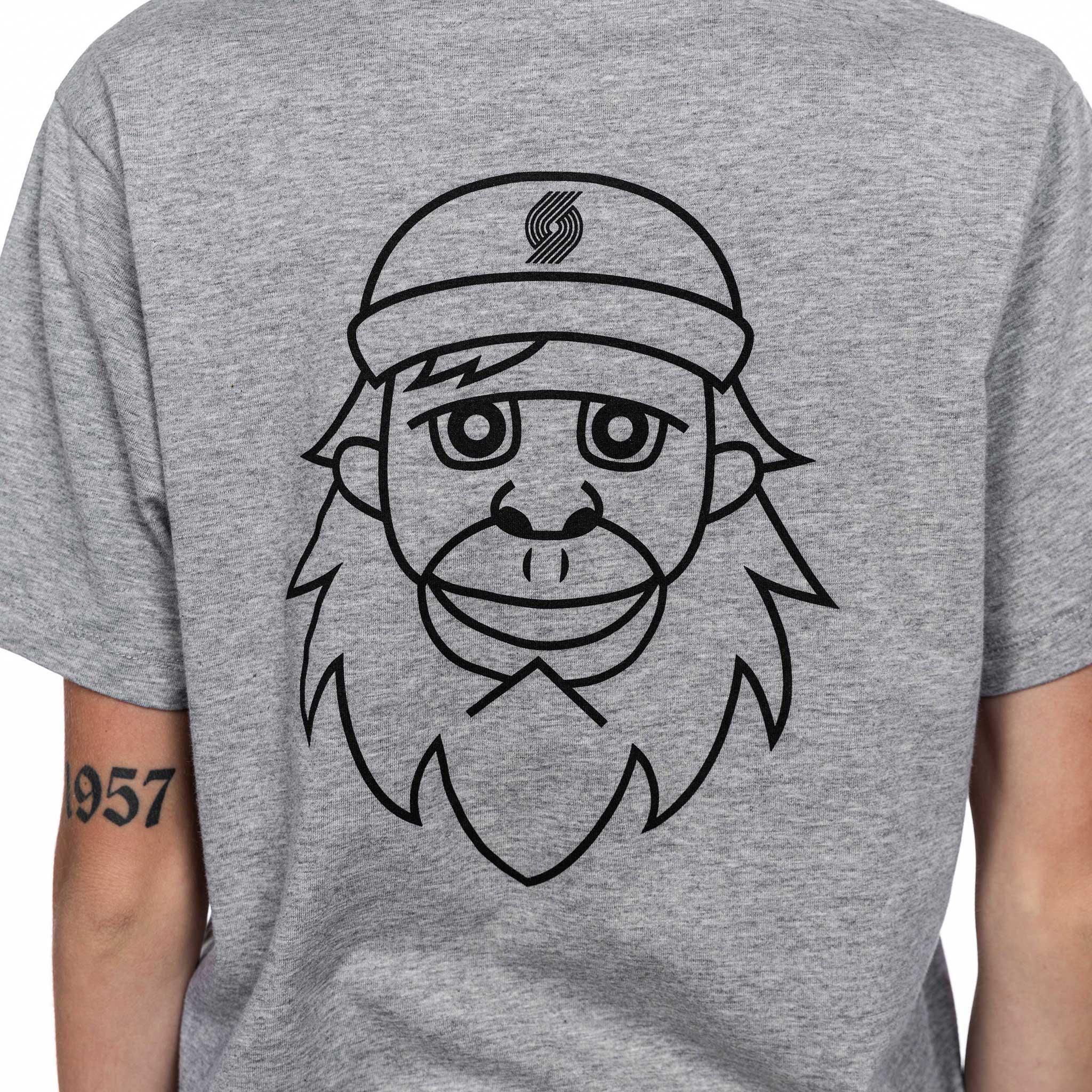 Trail Blazers 47 Brand Douglas Fur Super Rival Gray Tee - Image 4