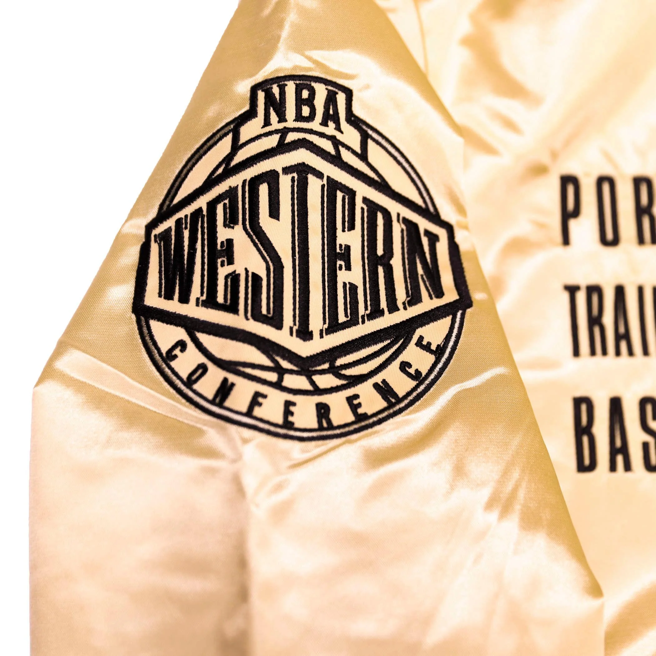 Mitchell & Ness Gold Vintage Satin Jacket - Image 5