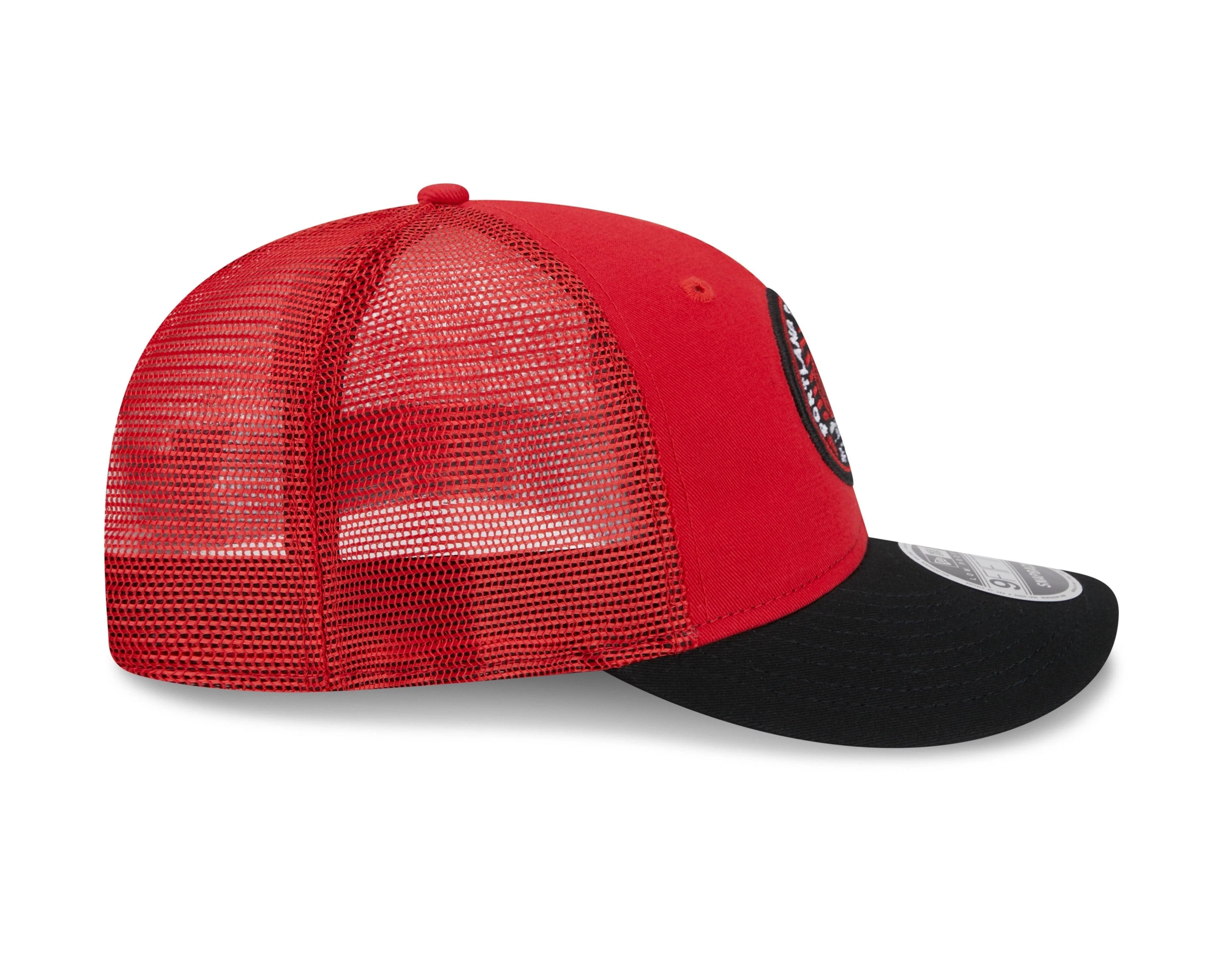 New Era Low Patch Mesh Red & Black Snapback - Image 3