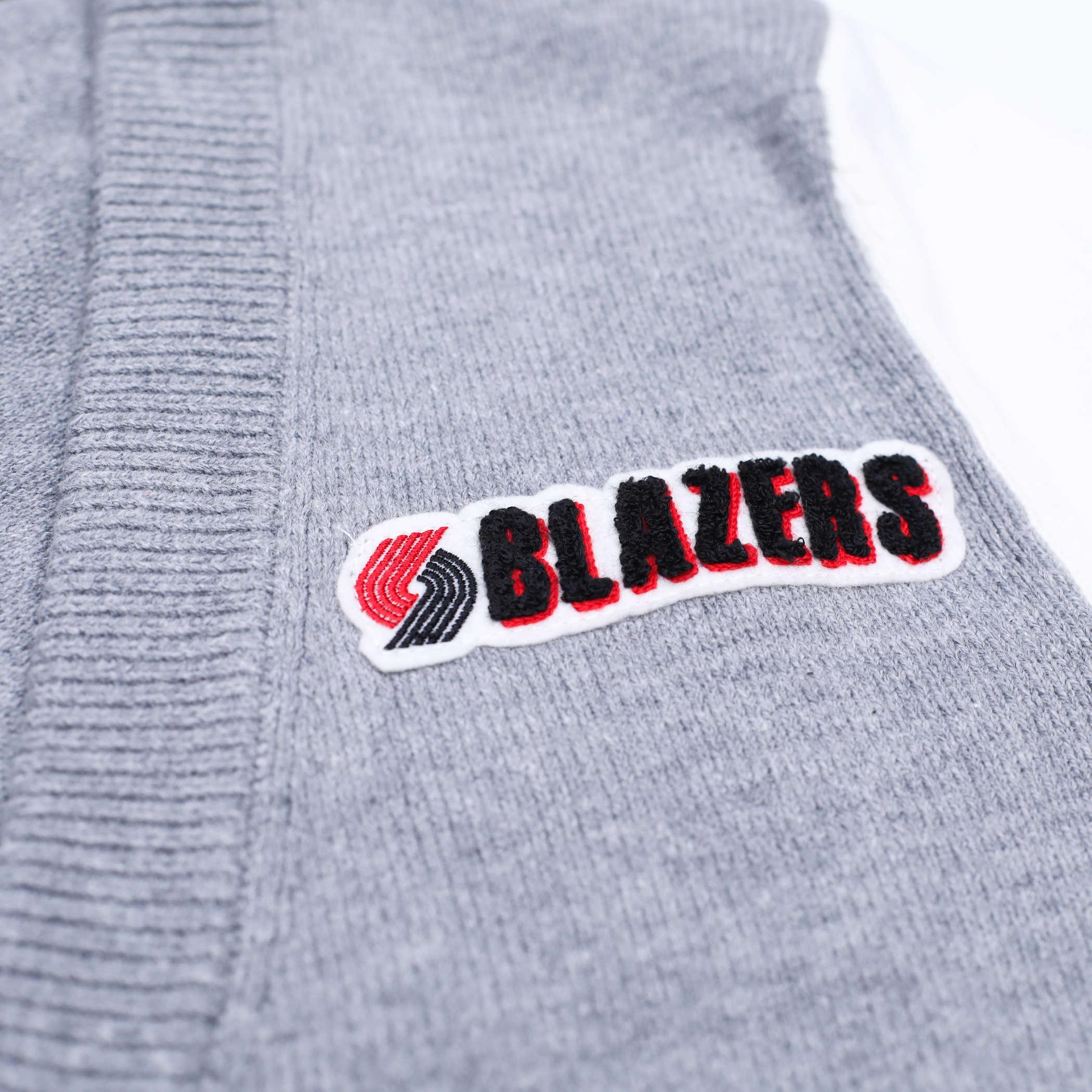 Mitchell And Ness Gray Collegiate Cardigan Sweater - Image 5