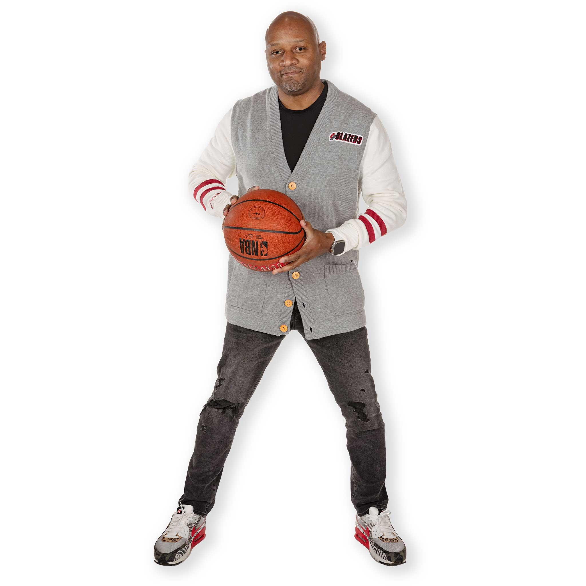 Mitchell And Ness Gray Collegiate Cardigan Sweater - Image 8