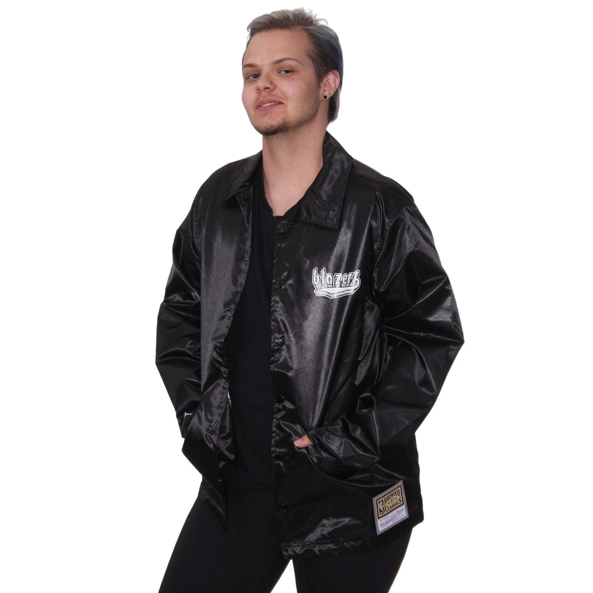 Mitchell & Ness Doodle Coaches Black Satin Jacket - Image 10