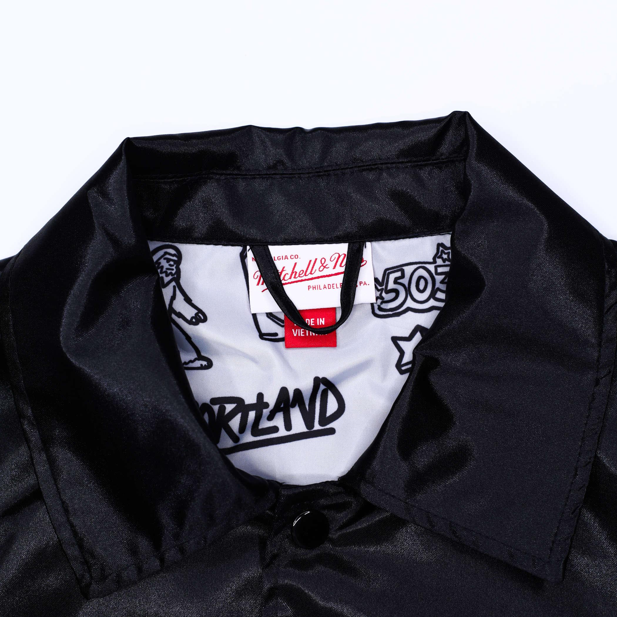 Mitchell & Ness Doodle Coaches Black Satin Jacket - Image 12