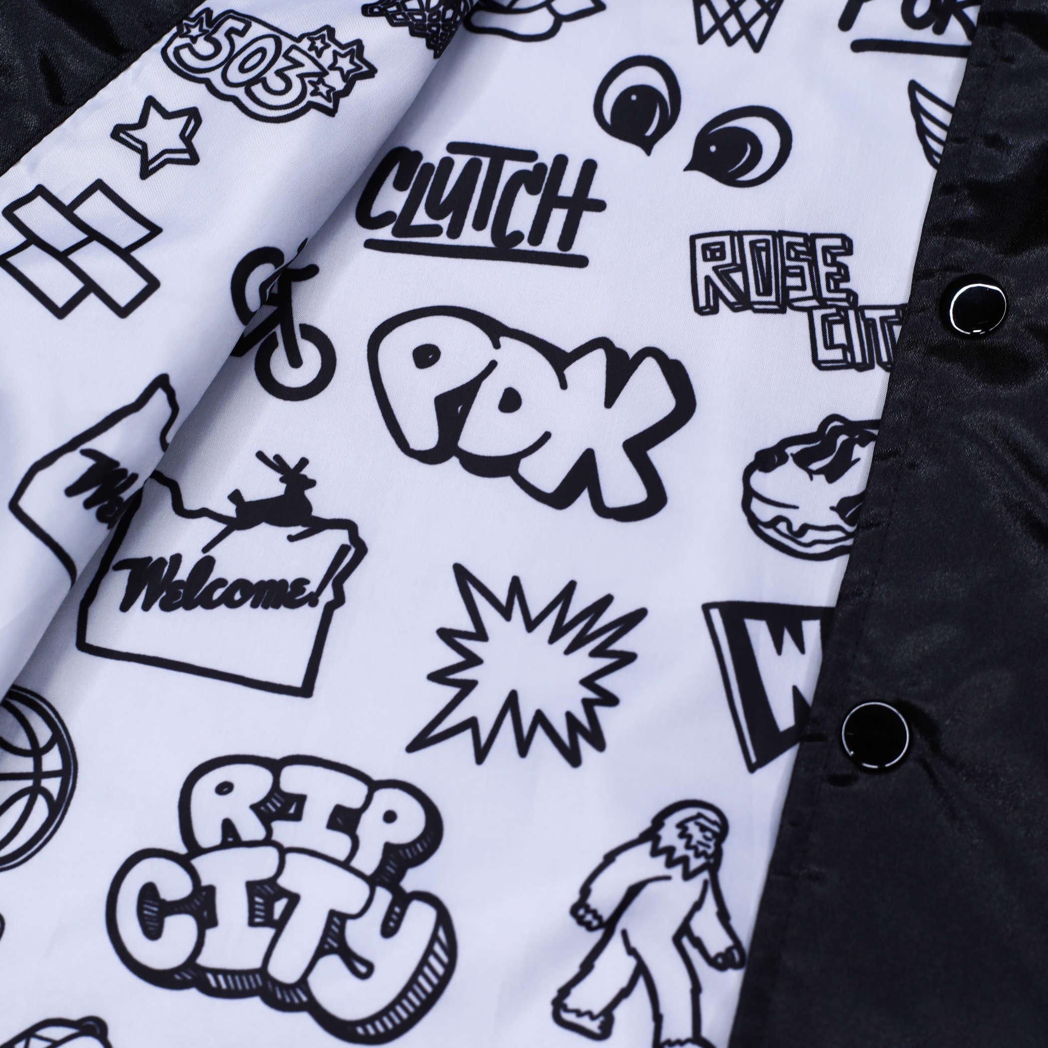 Mitchell & Ness Doodle Coaches Black Satin Jacket - Image 13