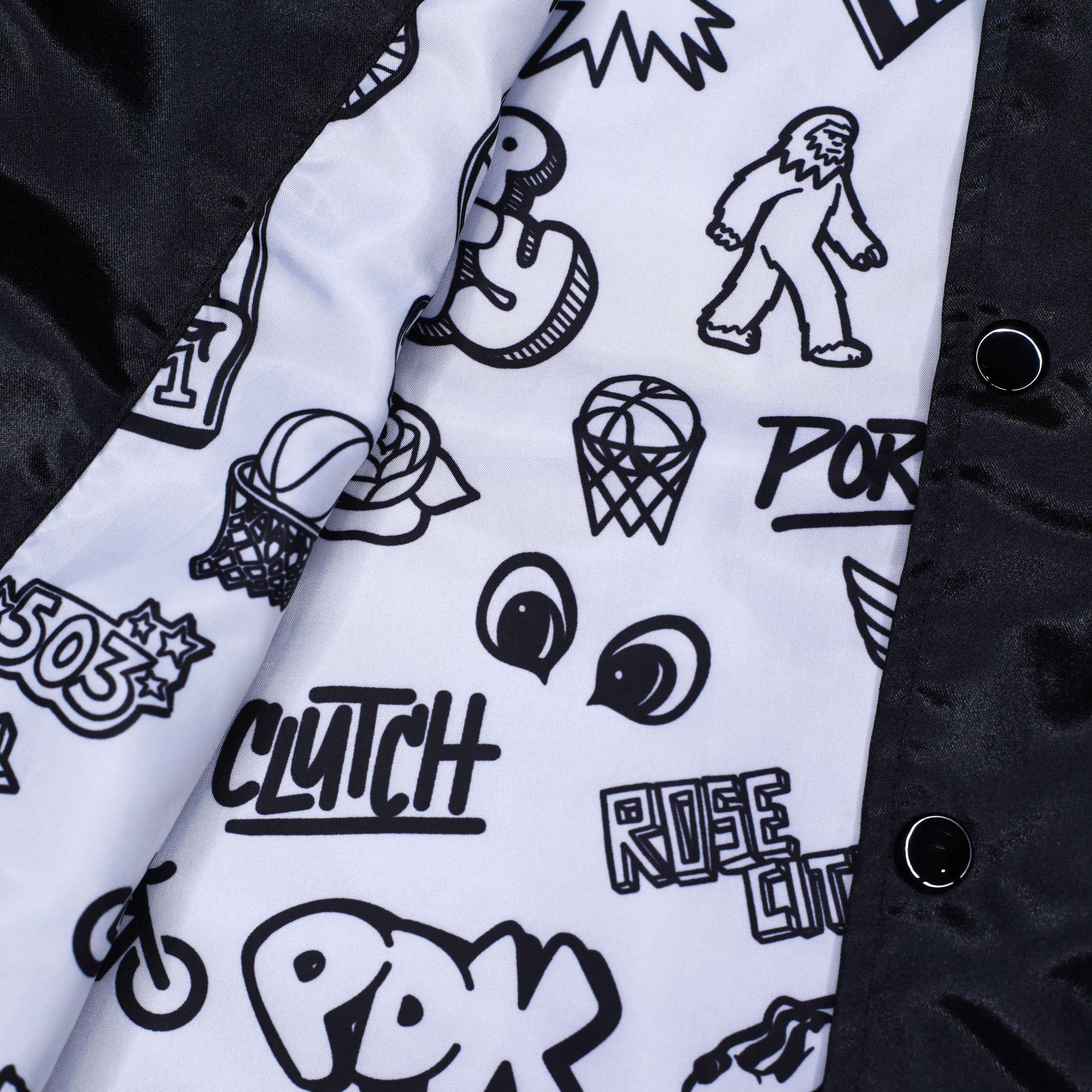Mitchell & Ness Doodle Coaches Black Satin Jacket - Image 14