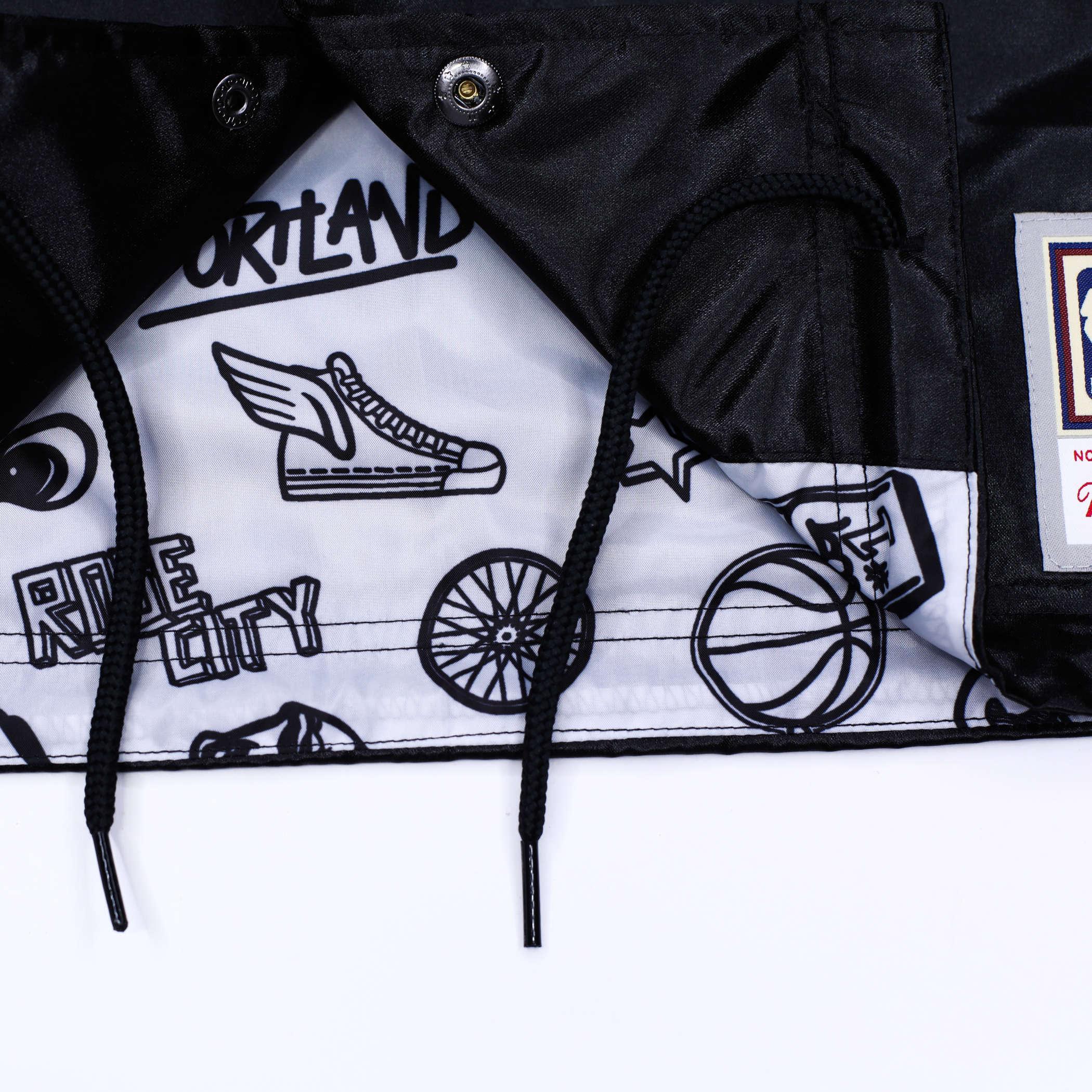 Mitchell & Ness Doodle Coaches Black Satin Jacket - Image 16