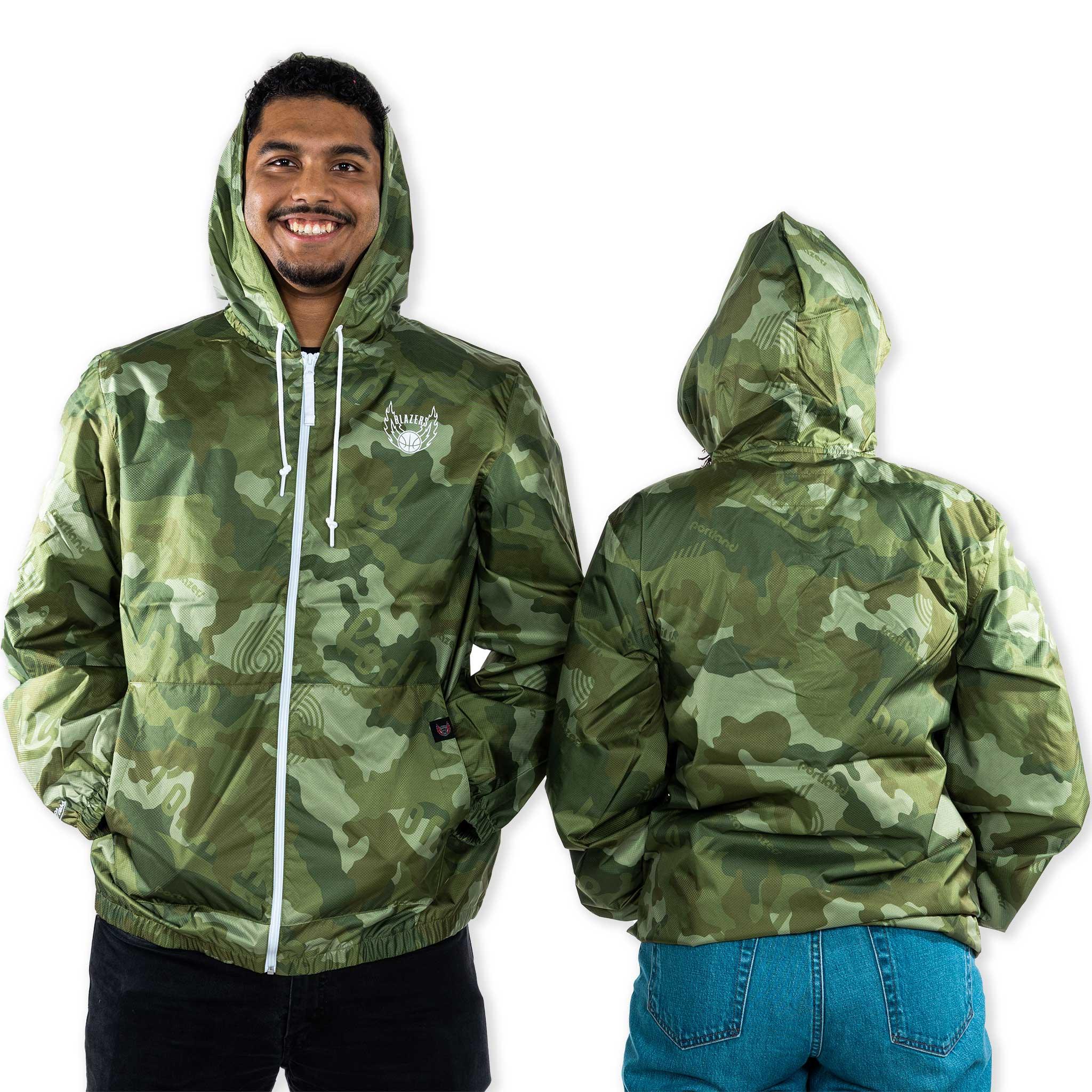 Mitchell & Ness Ghost Olive Green Camouflage Jacket - Image 10