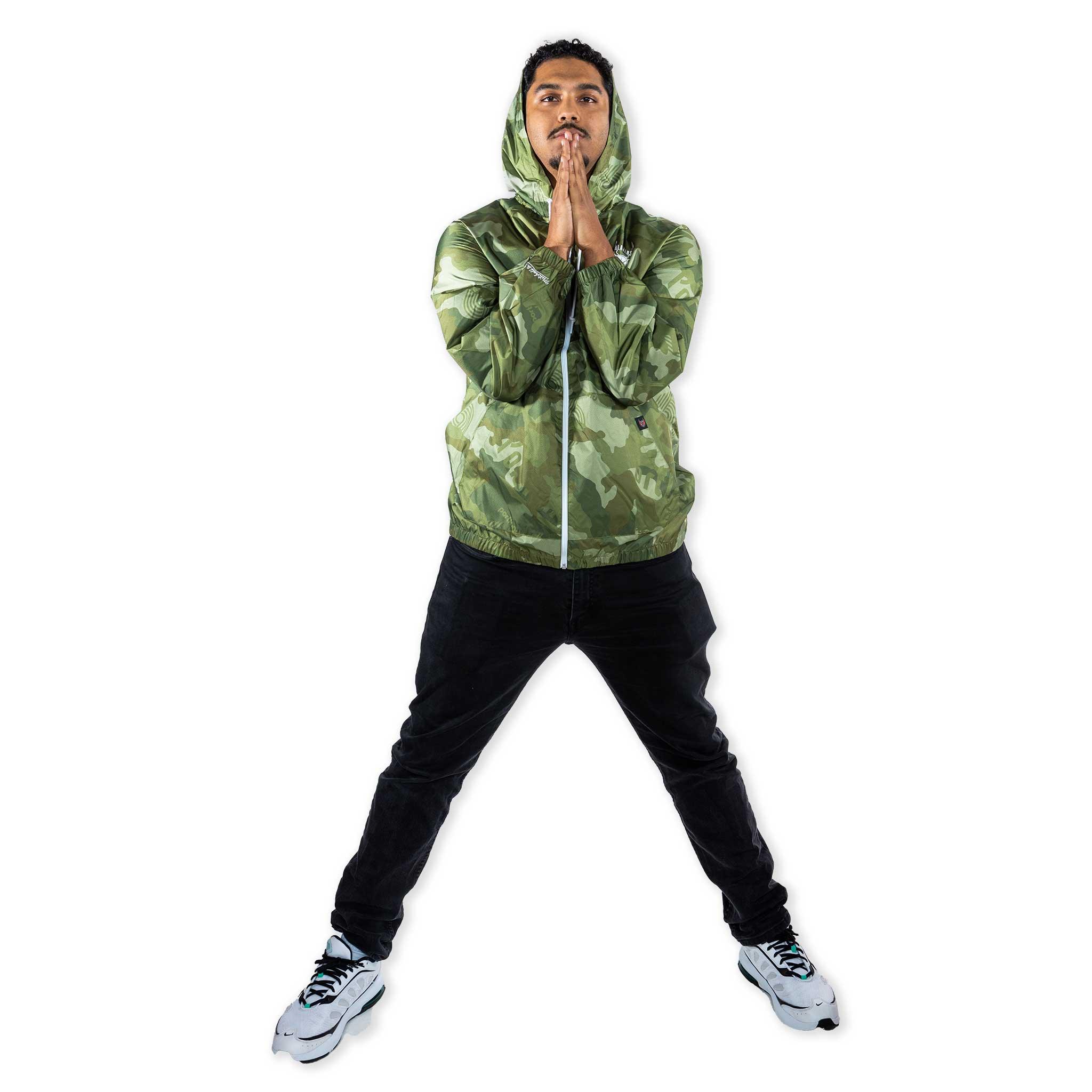 Mitchell & Ness Ghost Olive Green Camouflage Jacket - Image 11