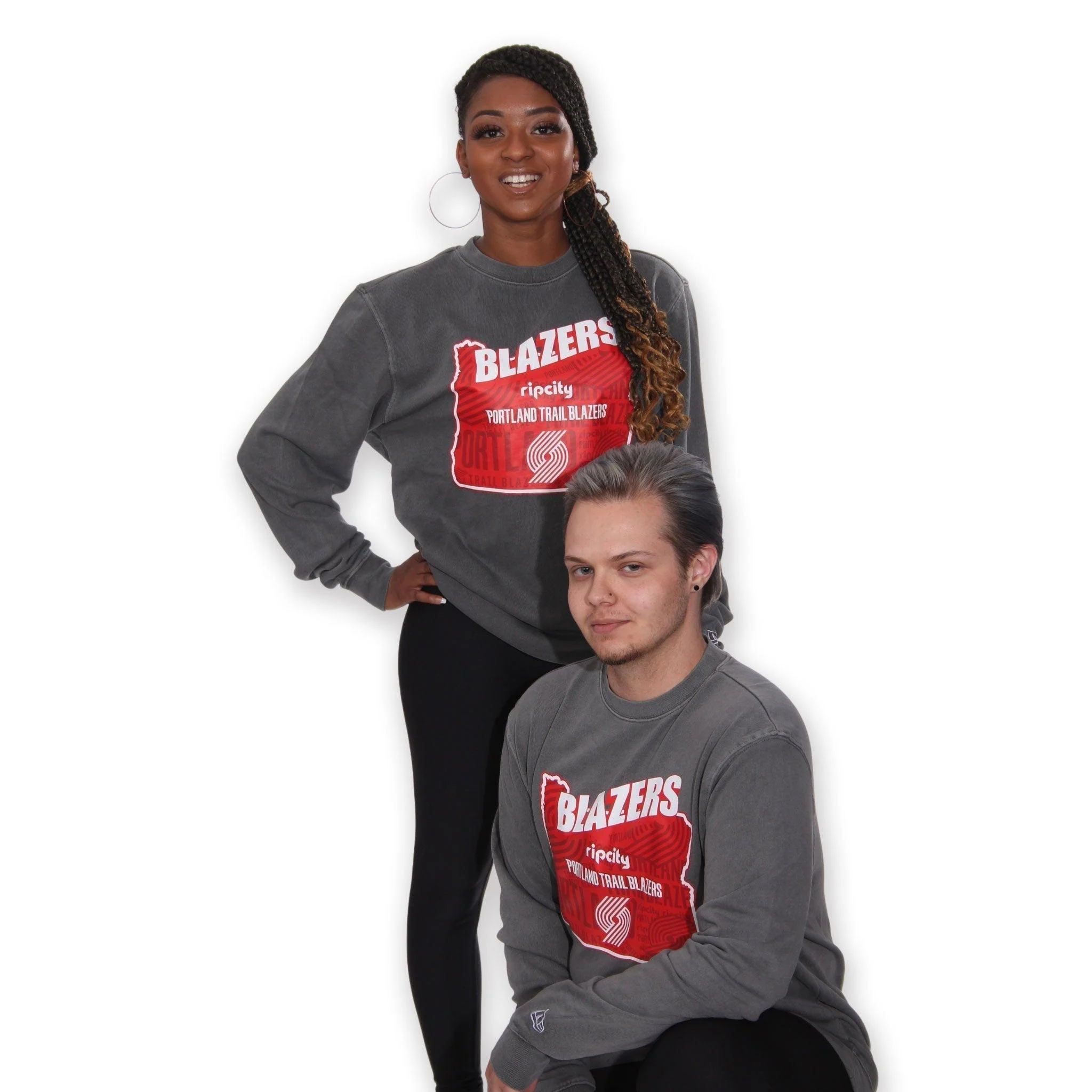 Portland Trail Blazers New Era State Gray Crew