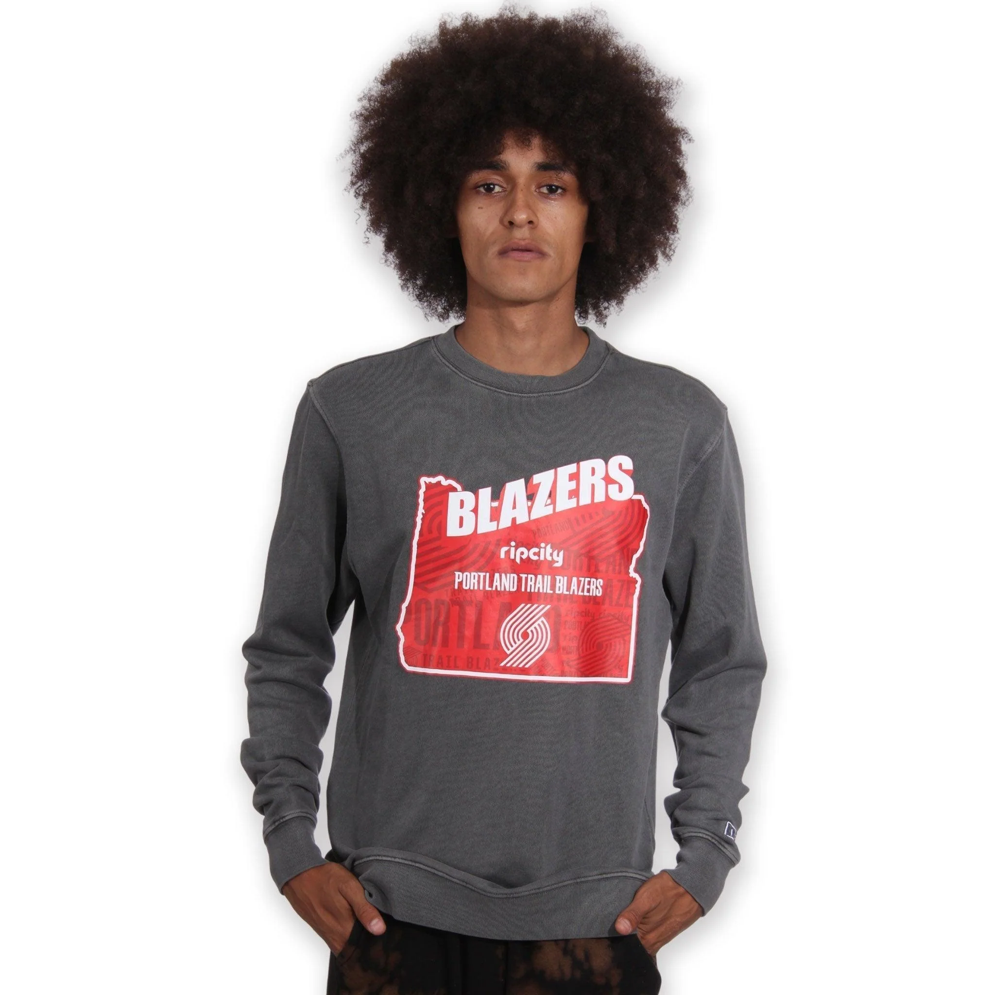 Portland Trail Blazers New Era State Gray Crew - Image 3