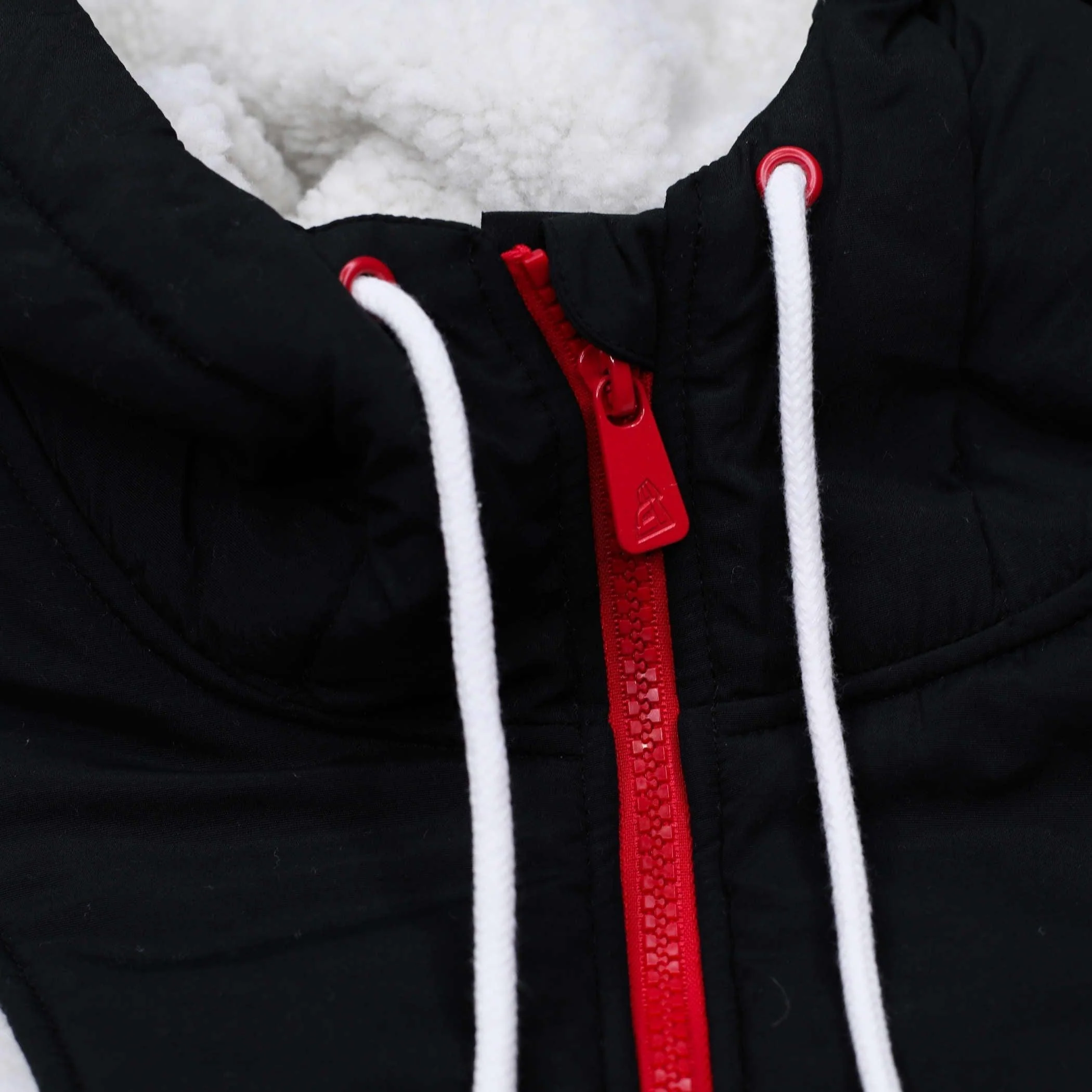 New Era Women's Quarterzip White & Black Jacket - Image 8