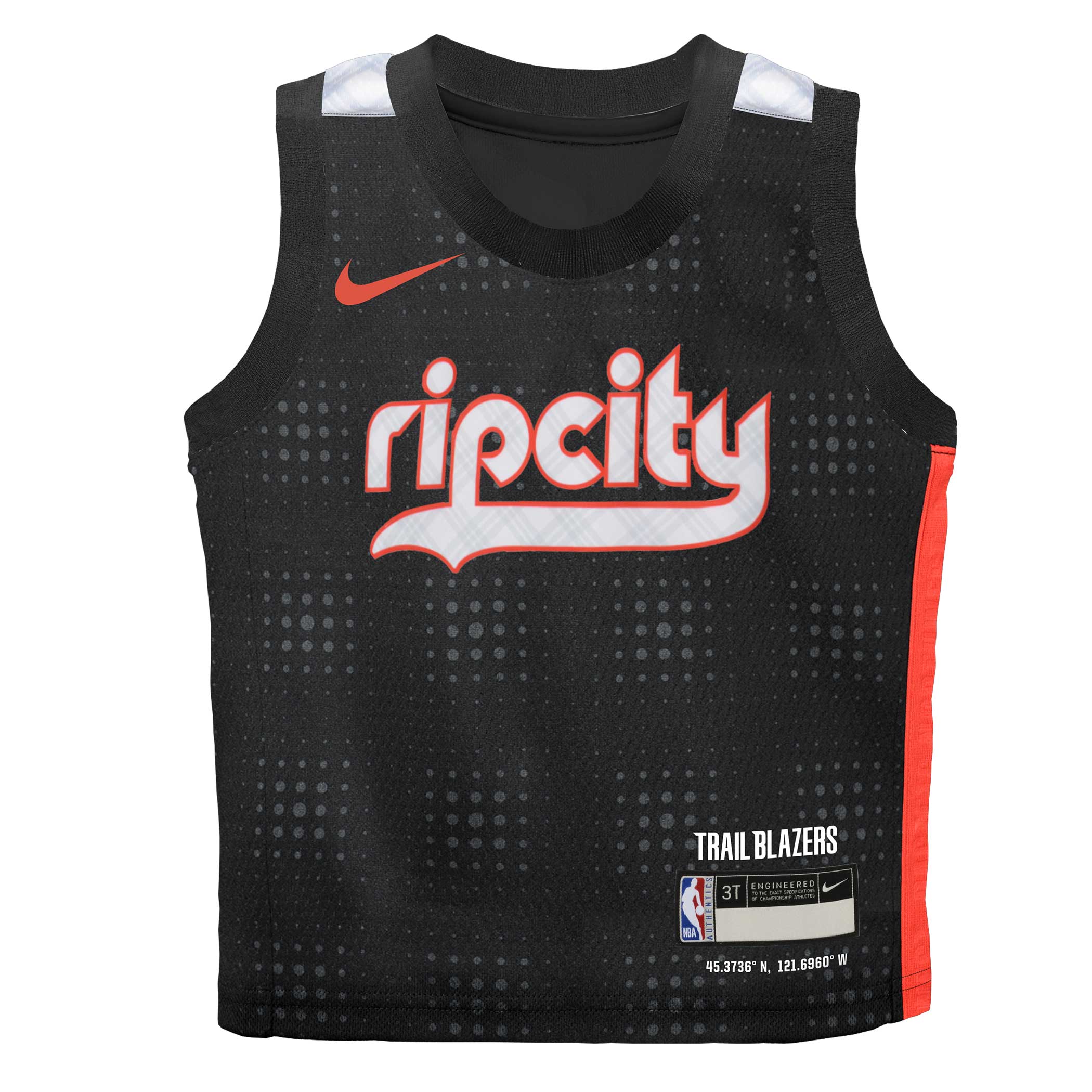 Nike Trail Blazers Toddler Peak Plaid Jersey - Image 3