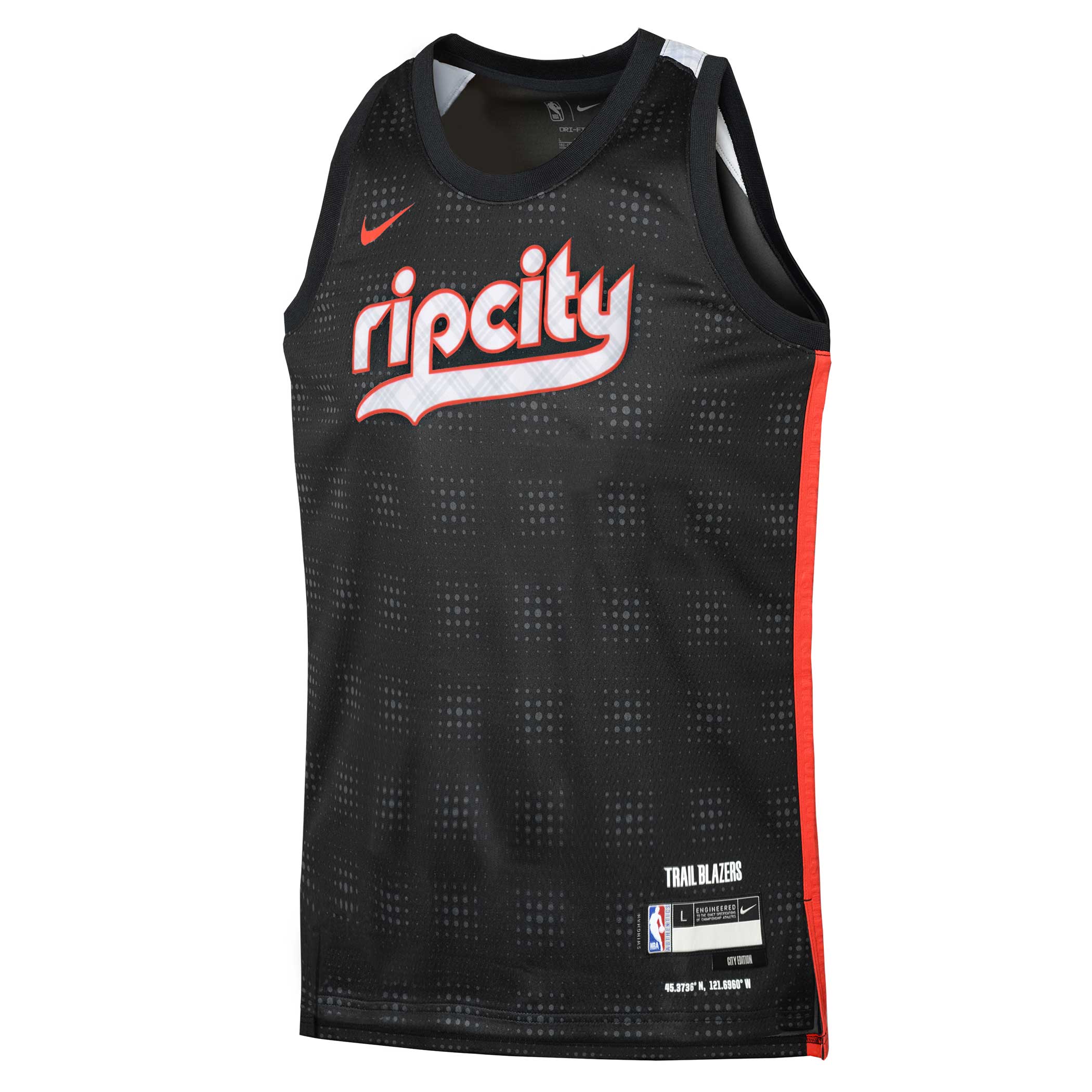 Nike Trail Blazers Youth Peak Plaid Jersey - Custom, Player Or Blank - Image 3