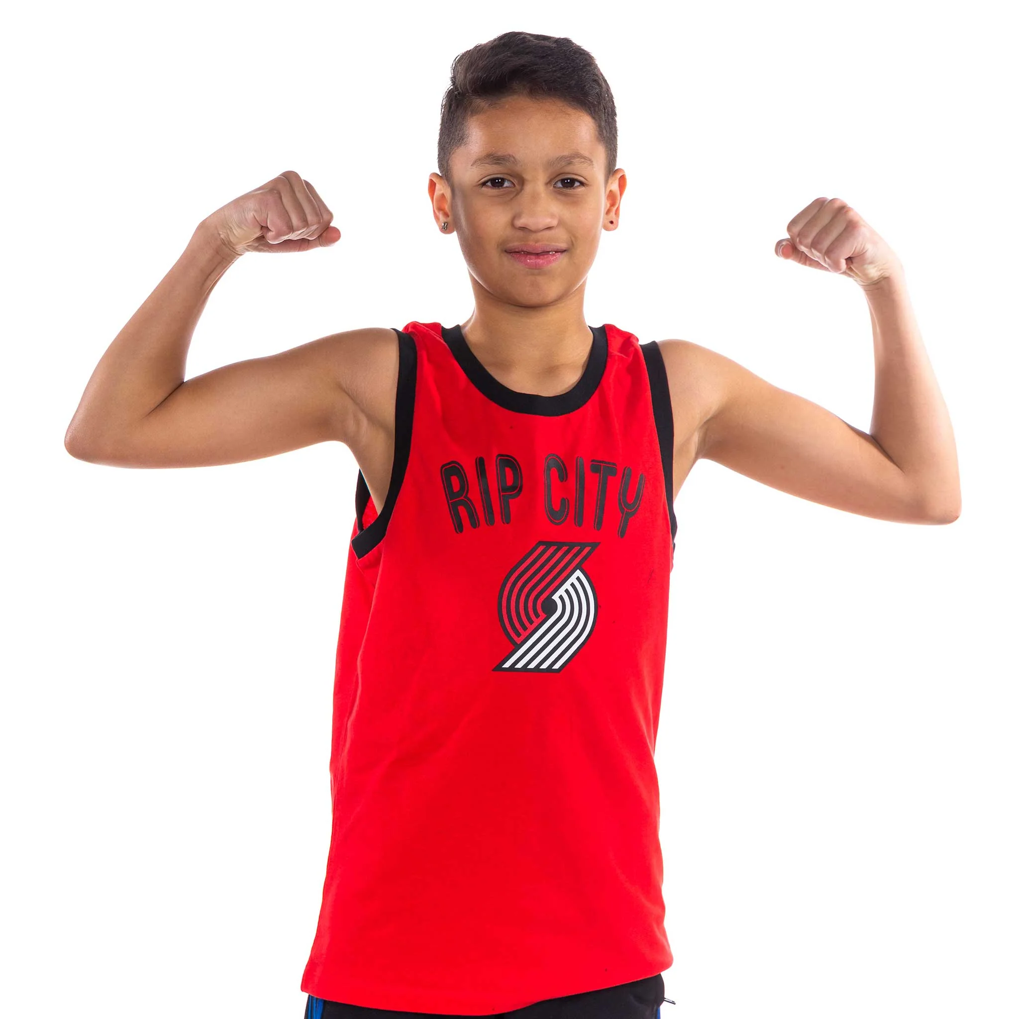 Portland Trail Blazers Striker Youth Red Tank Top - Image 3