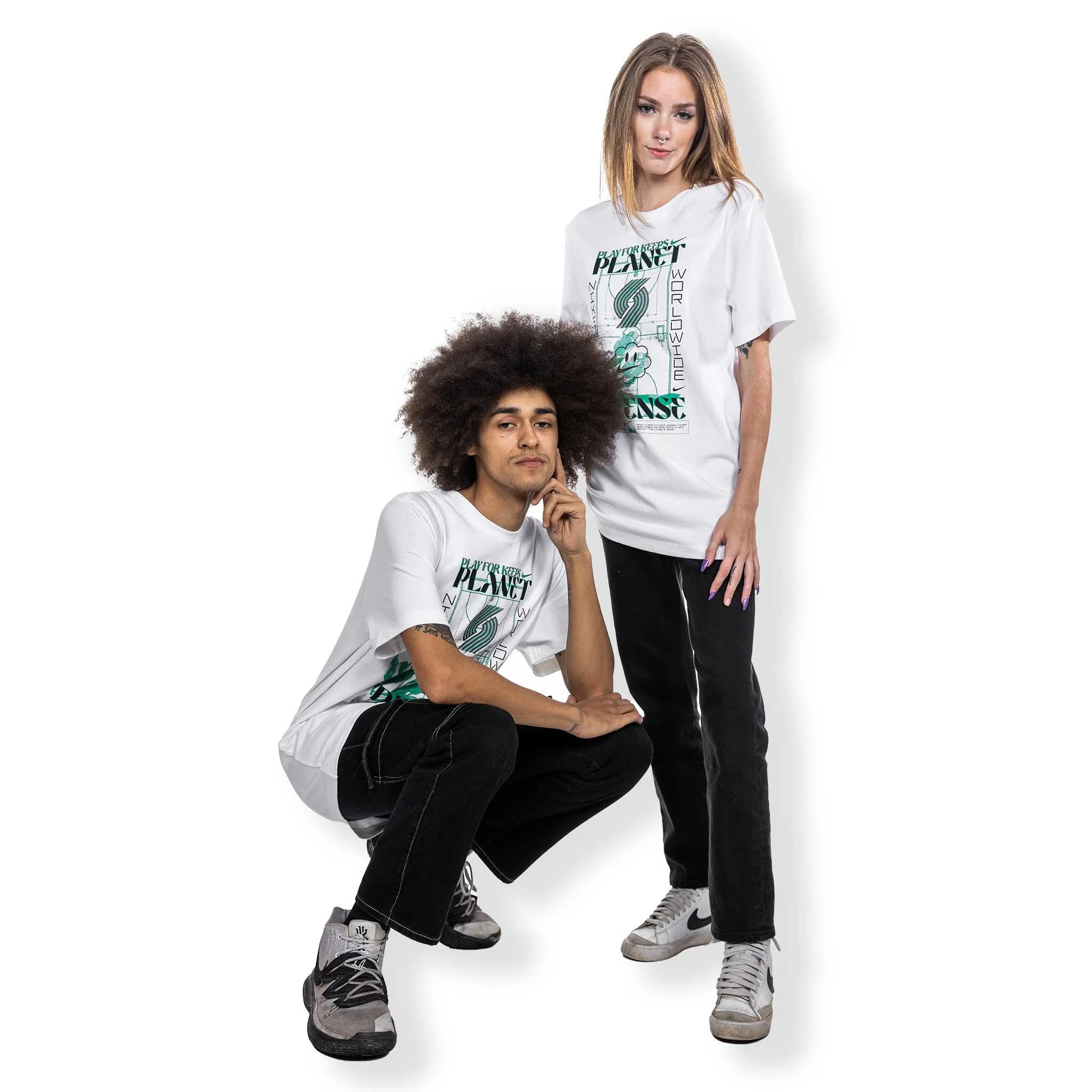 Nike Planet Defense White Cotton T-shirt - Image 5