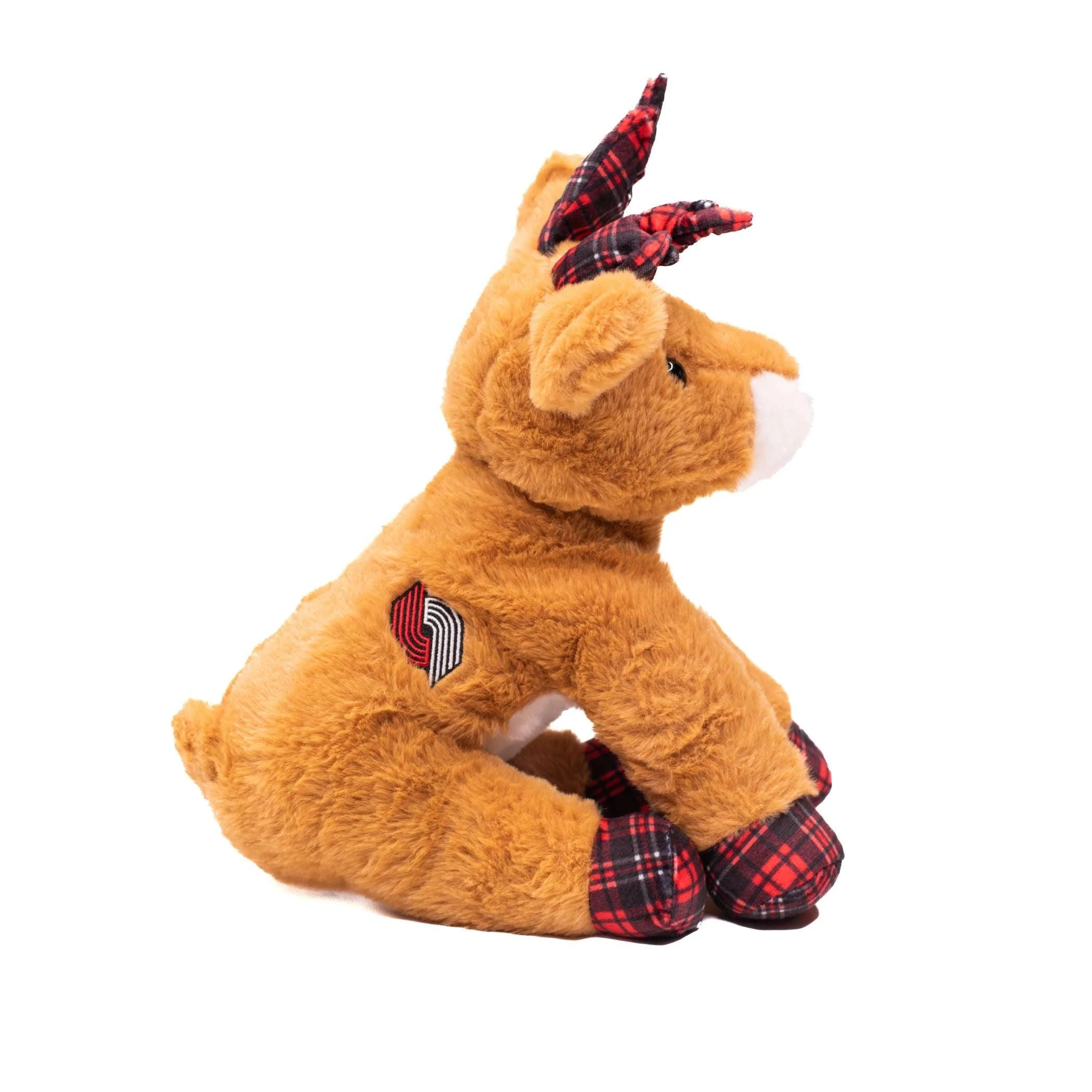 Portland Trail Blazers Plaid Reindeer Plush - Image 5