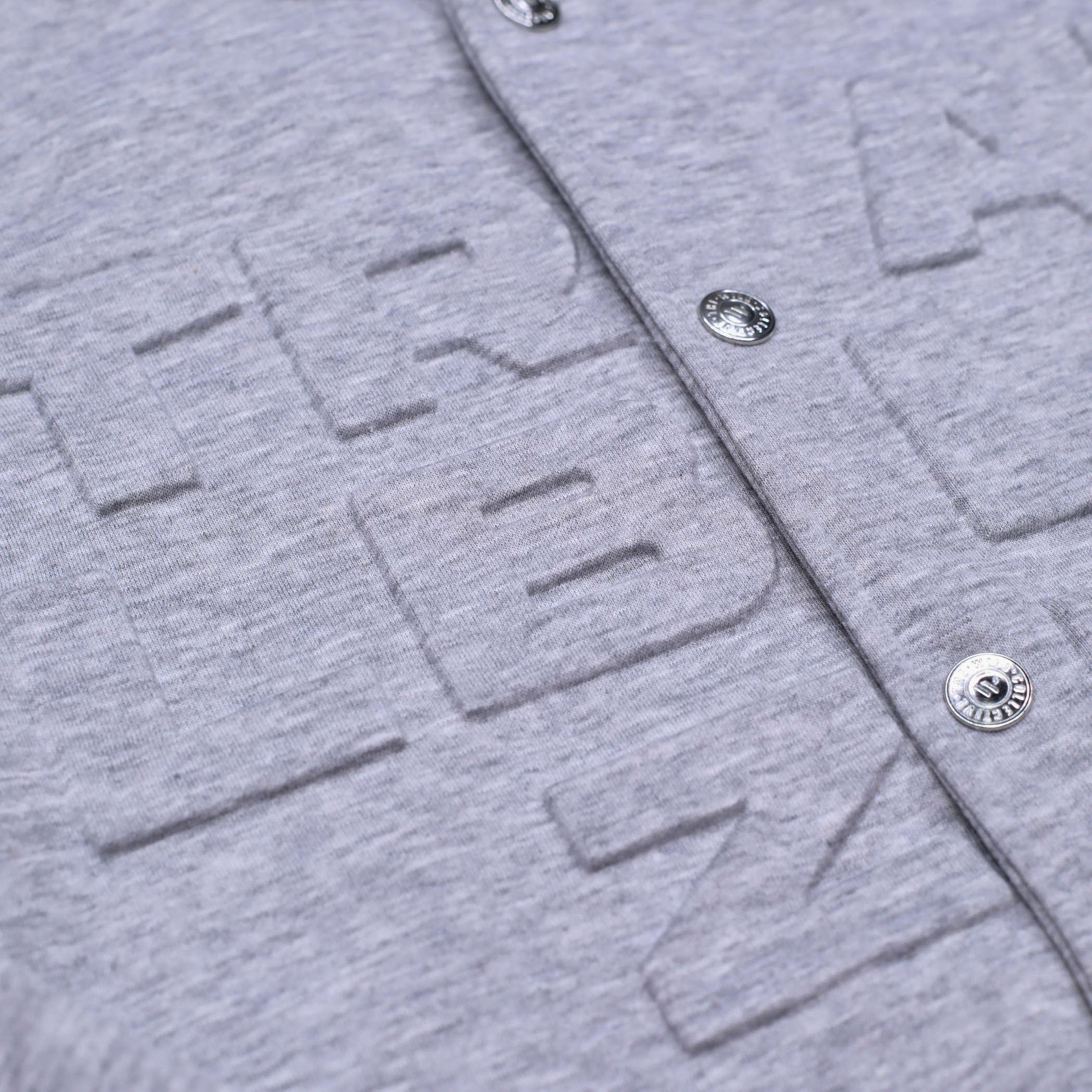 Wild Collective Gray Quilted Bomber Jacket - Image 3