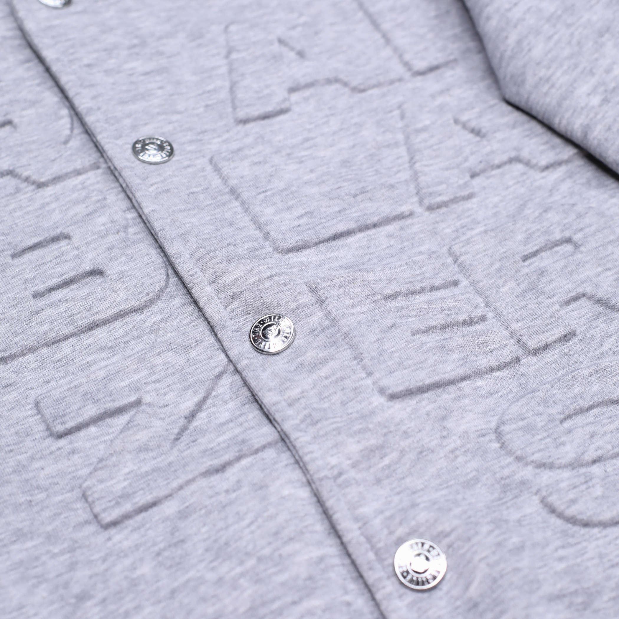 Wild Collective Gray Quilted Bomber Jacket - Image 8