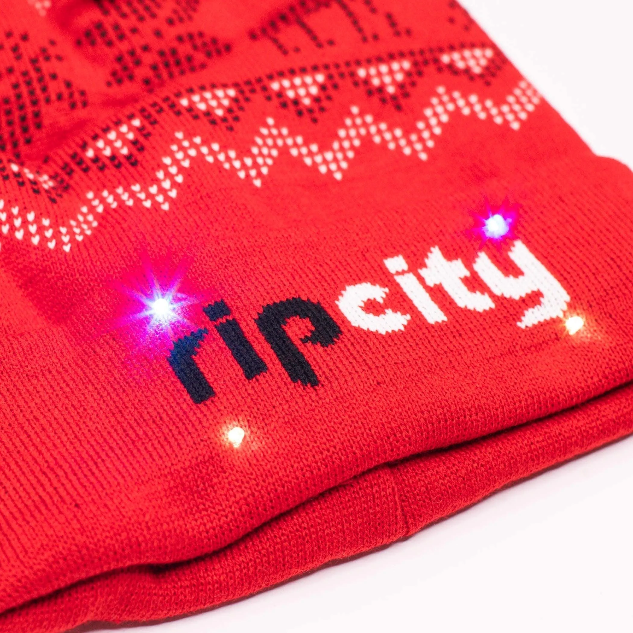 Reindeer Light Up Knit Beanie - Image 5