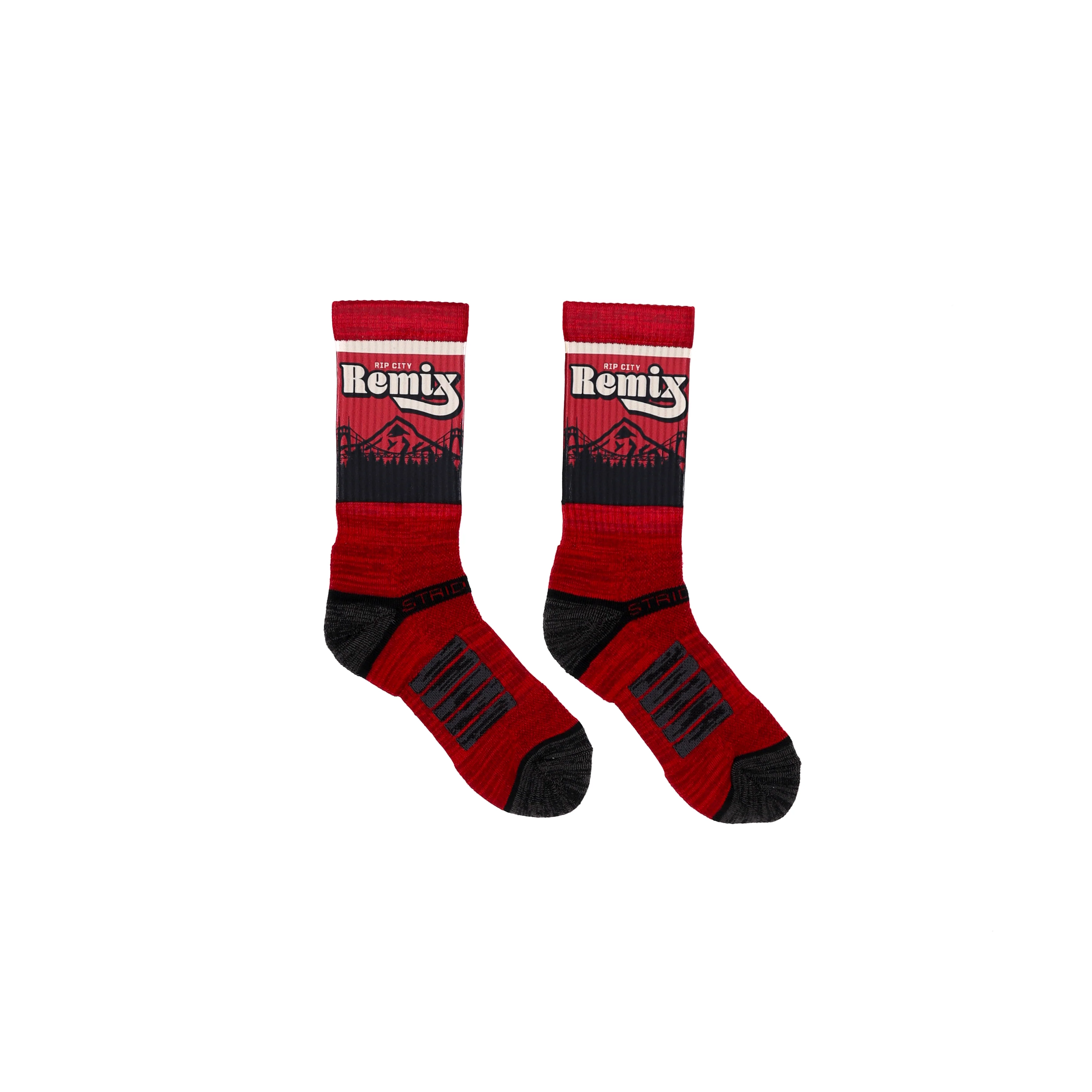 Remix Maroon Strideline Socks - Image 2