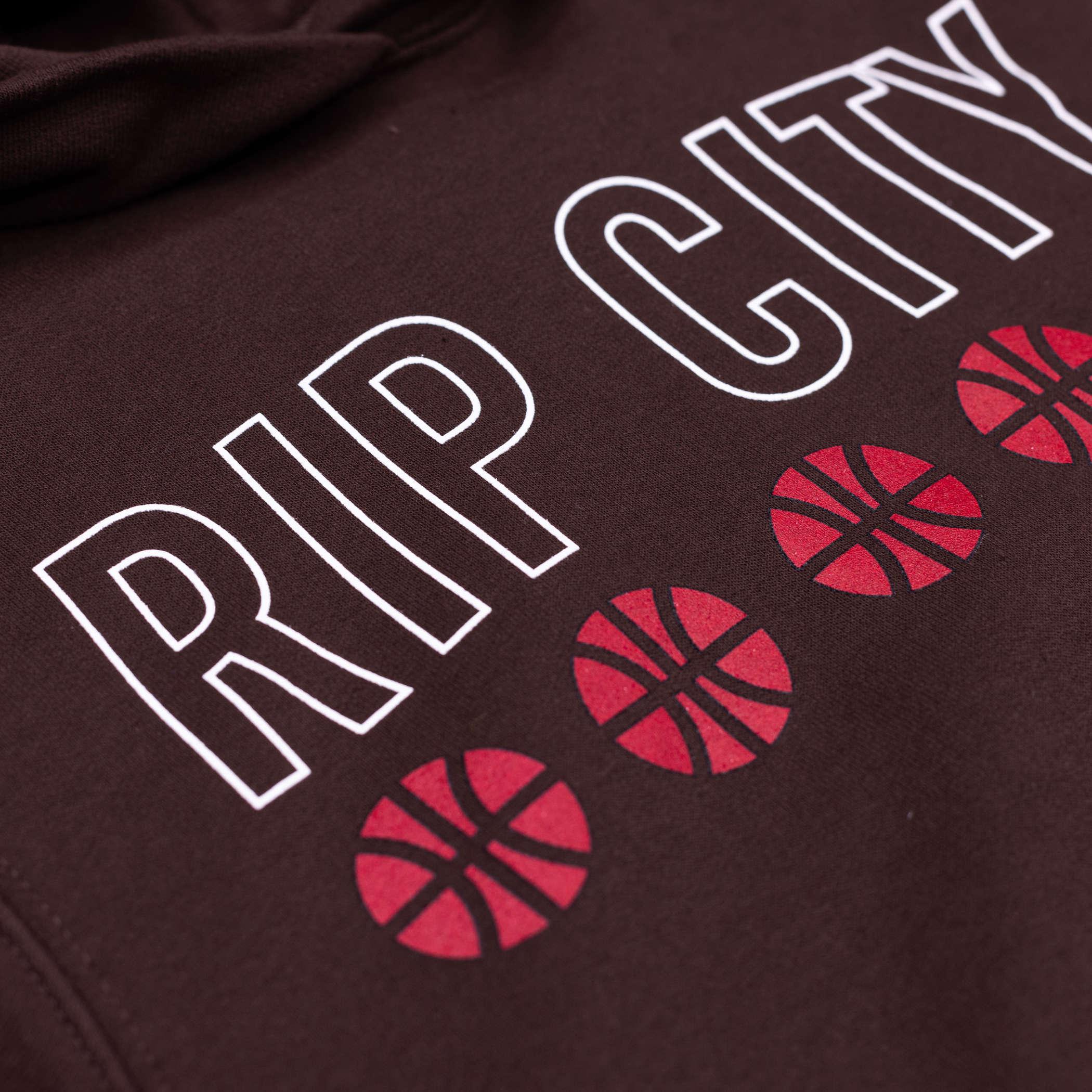 Rip City Remix Ballin Youth Brown Hoodie - Image 3