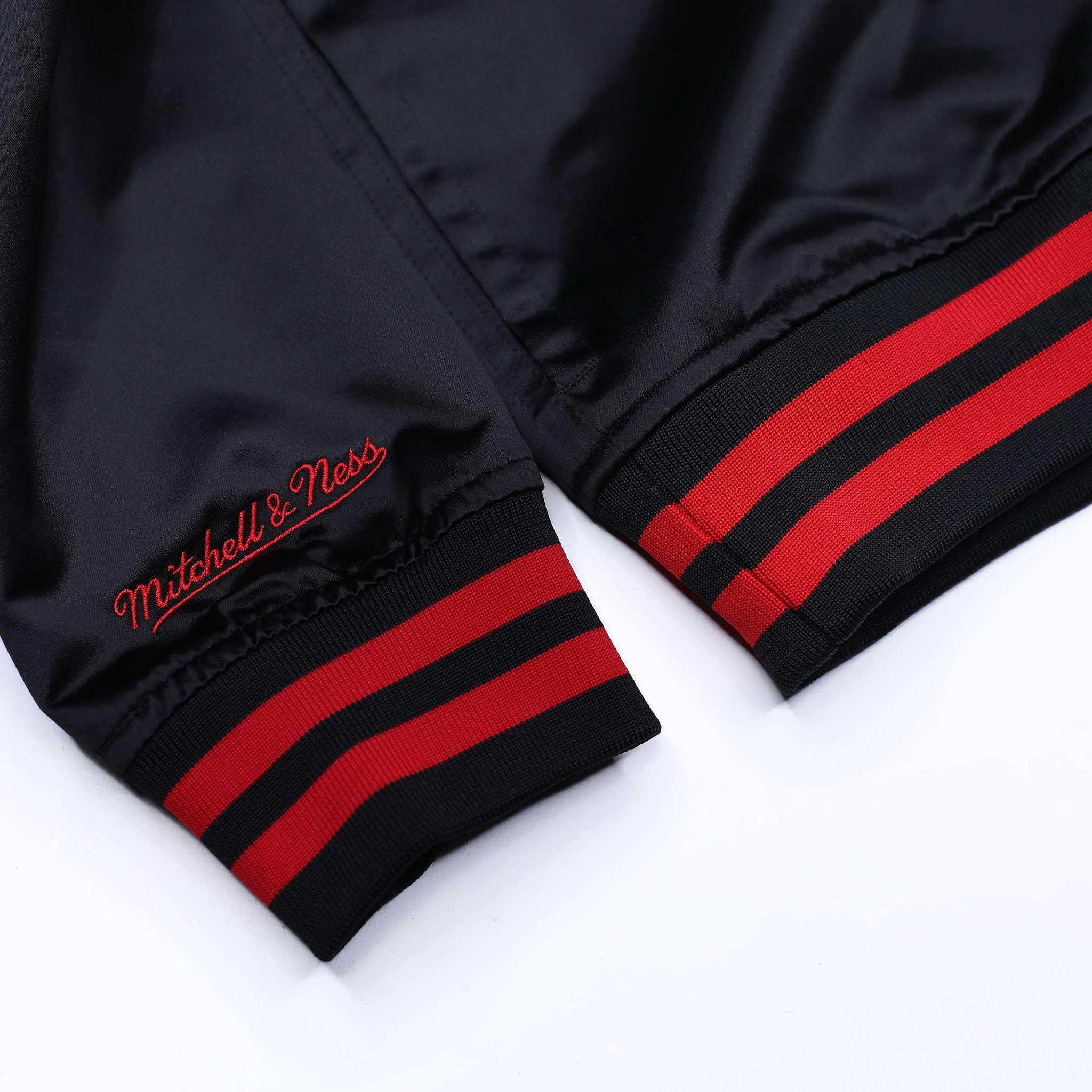 Mitchell & Ness Sideline Black Satin Pullover - Image 6