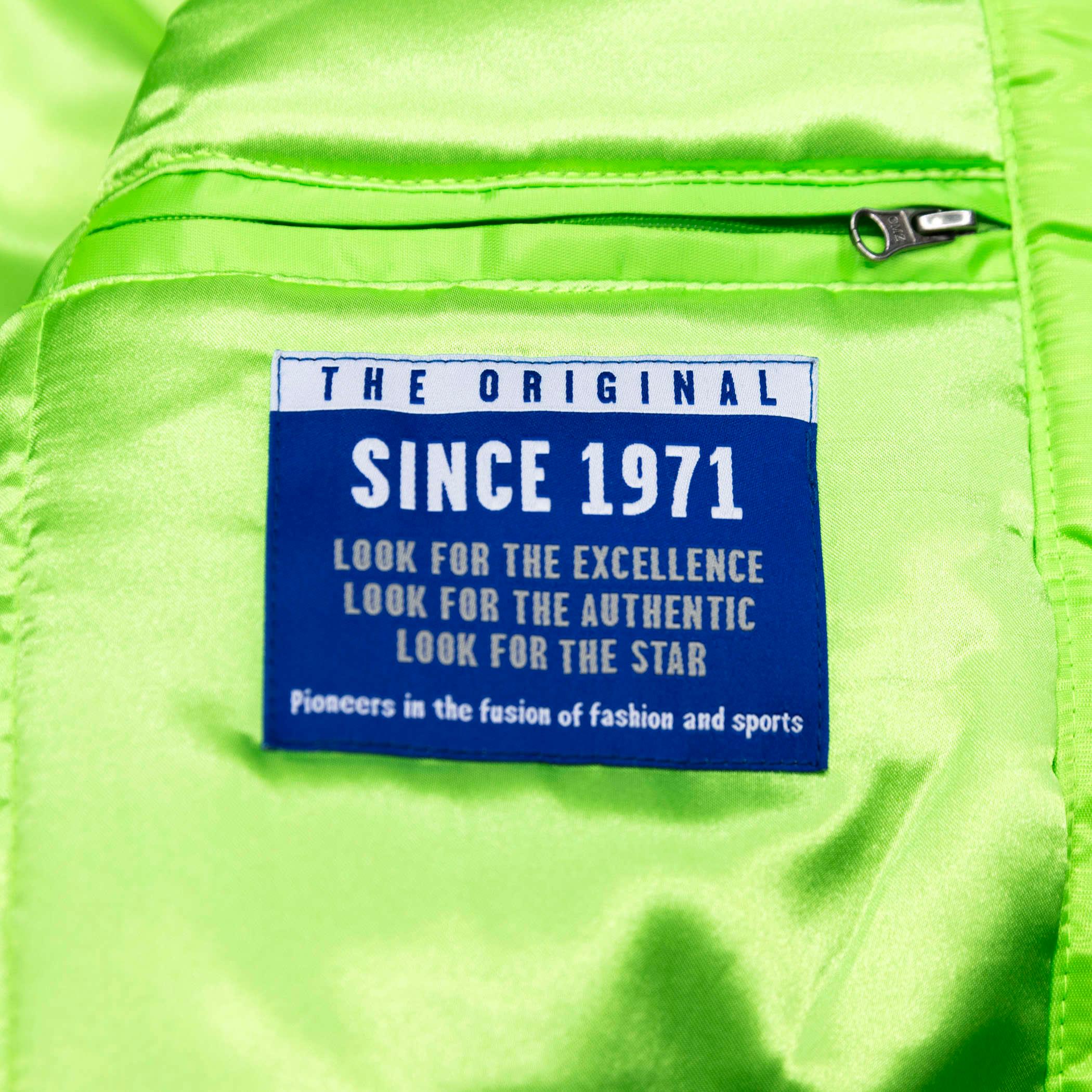 Starter ripcity Cross Bronx Neon Green & Purple Retro Satin Jacket - Image 5