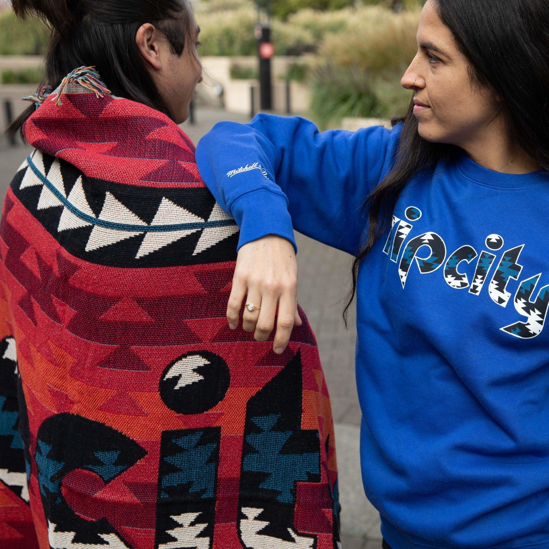 Trail Blazers x Eighth Generation Heritage ripcity Native American Woven Blanket - Image 3