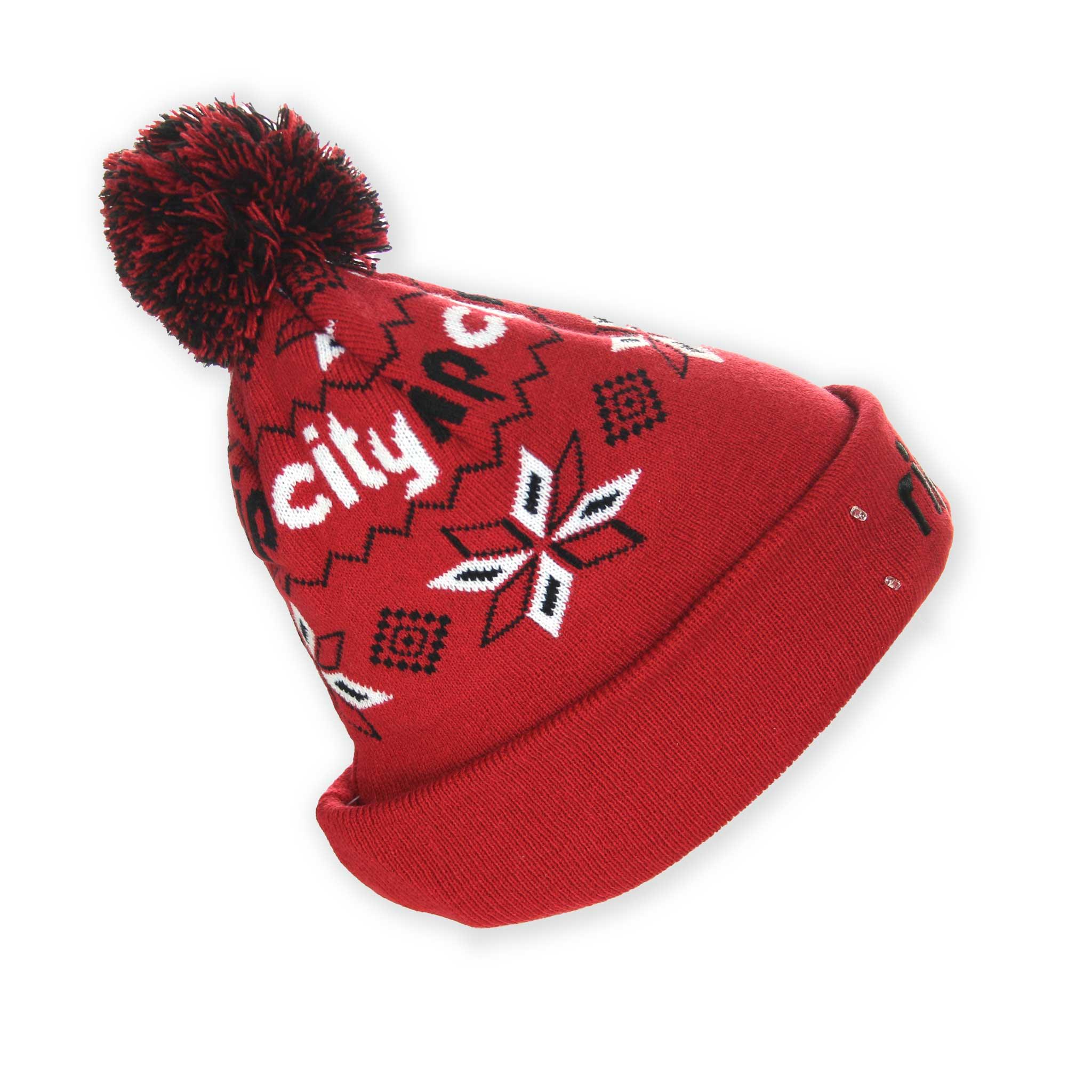 Winter Light Up Red Knit Hat - Image 5