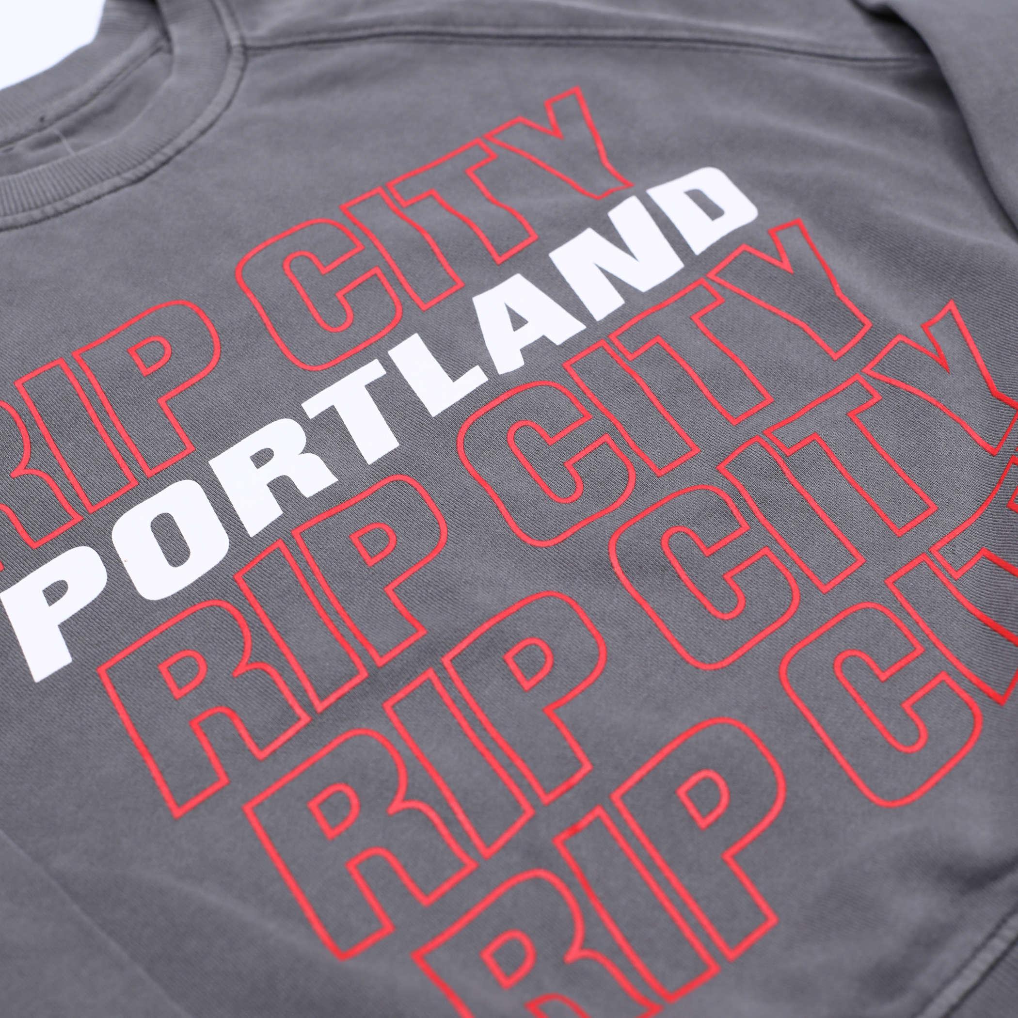 Sportiqe Women's Rip City Cotton Ashlyn Gray Crewneck - Image 2