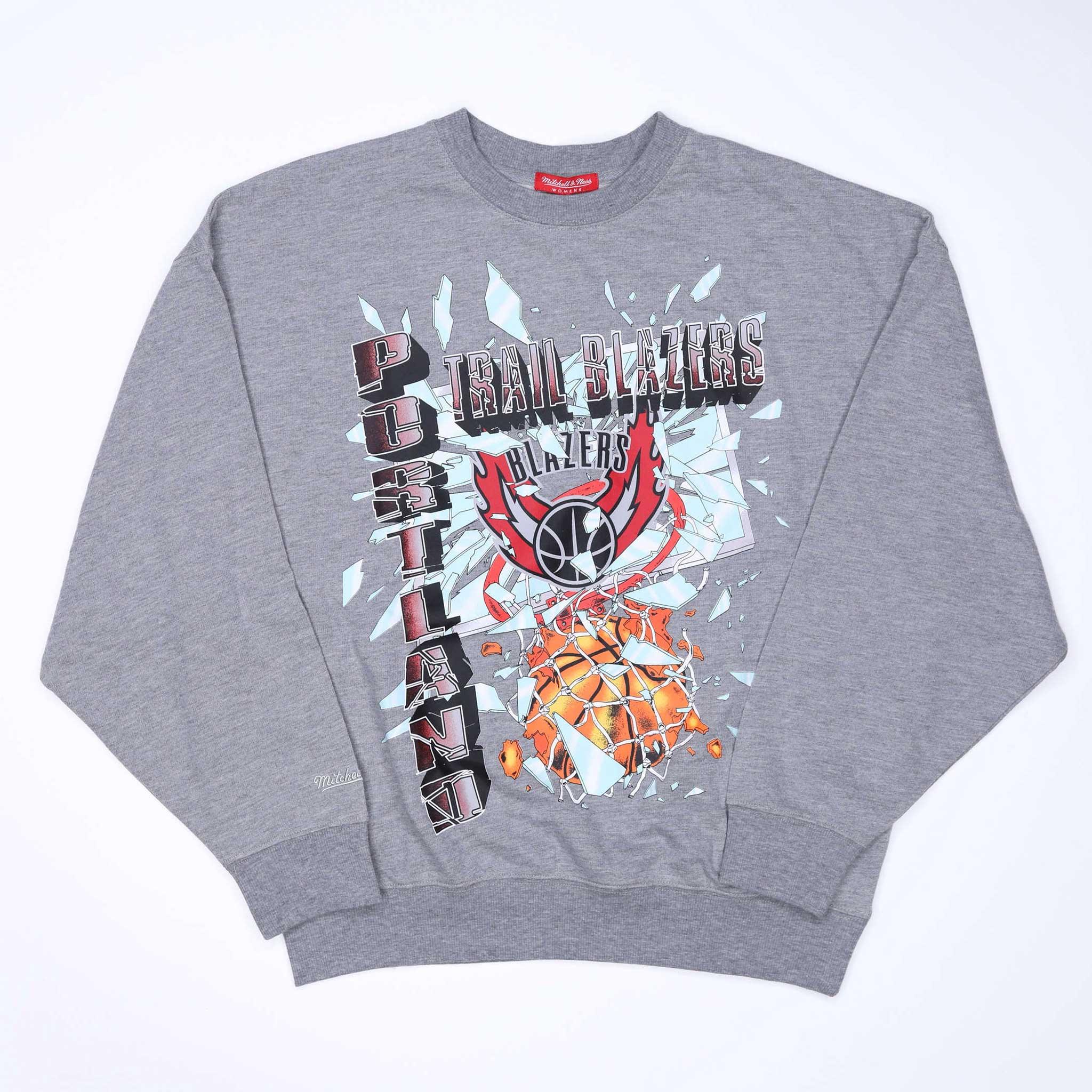 Mitchell & Ness Women's Big Face Gray Crewneck - Image 2