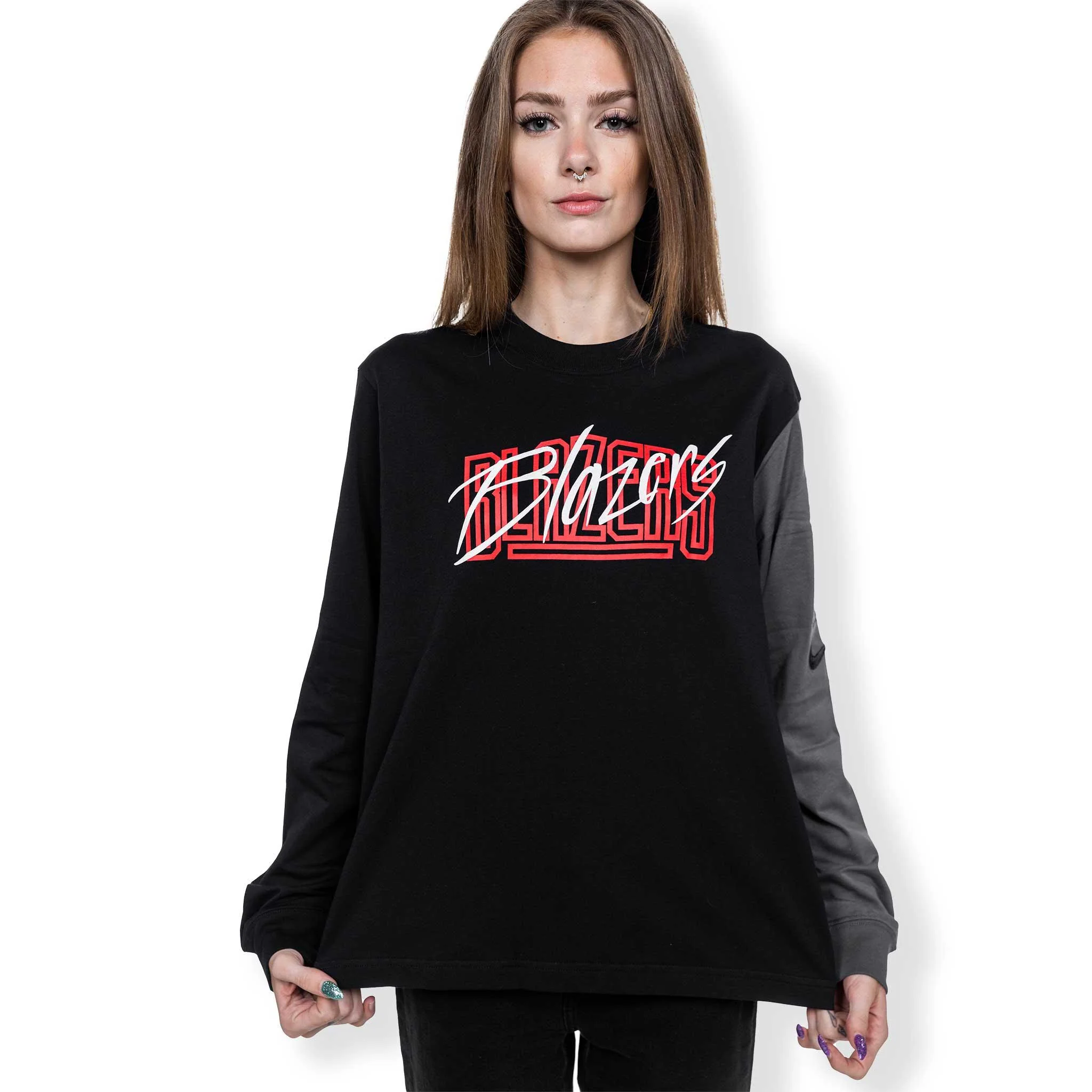 Nike Women's Long Sleeve Black T-shirt - Image 5