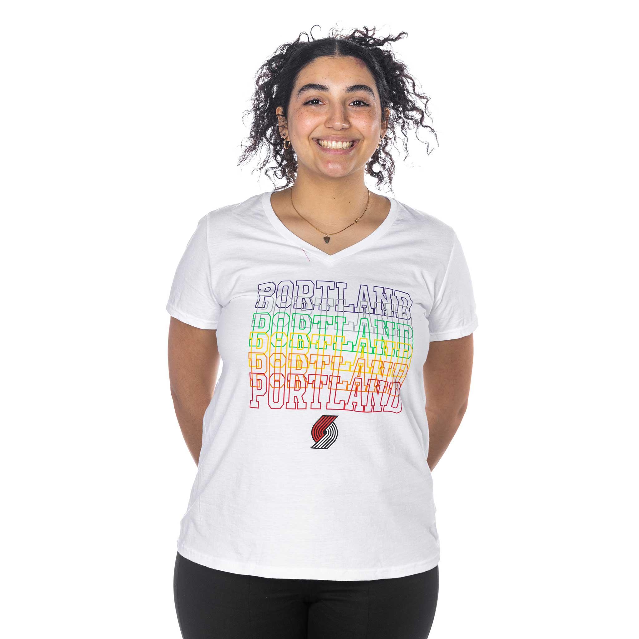 Women's City Pride White V-Neck T-shirt - Image 3