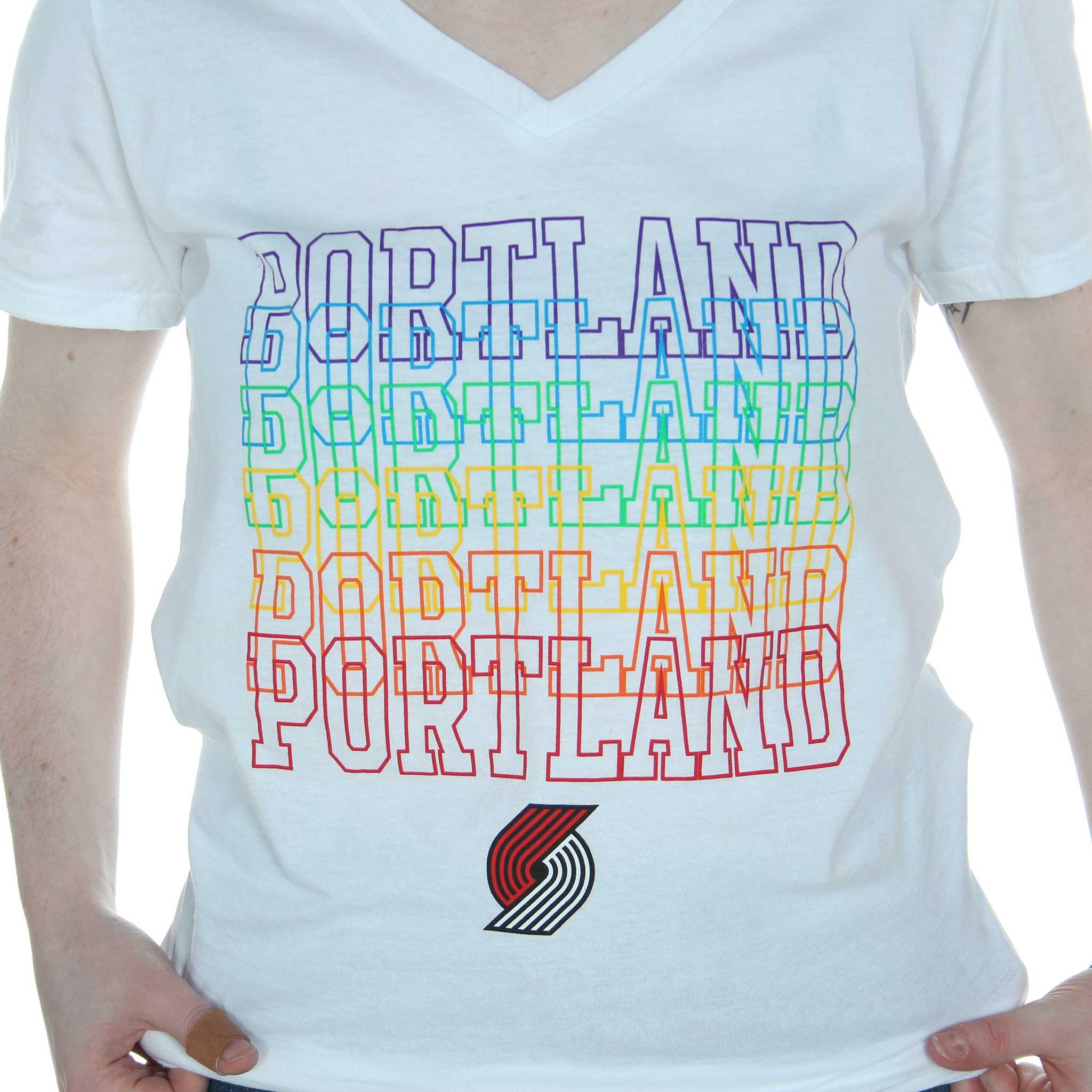 Women's City Pride White V-Neck T-shirt - Image 4