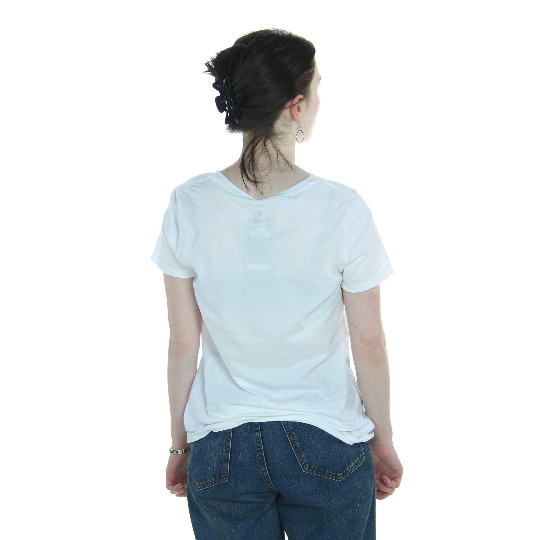 Women's City Pride White V-Neck T-shirt - Image 5