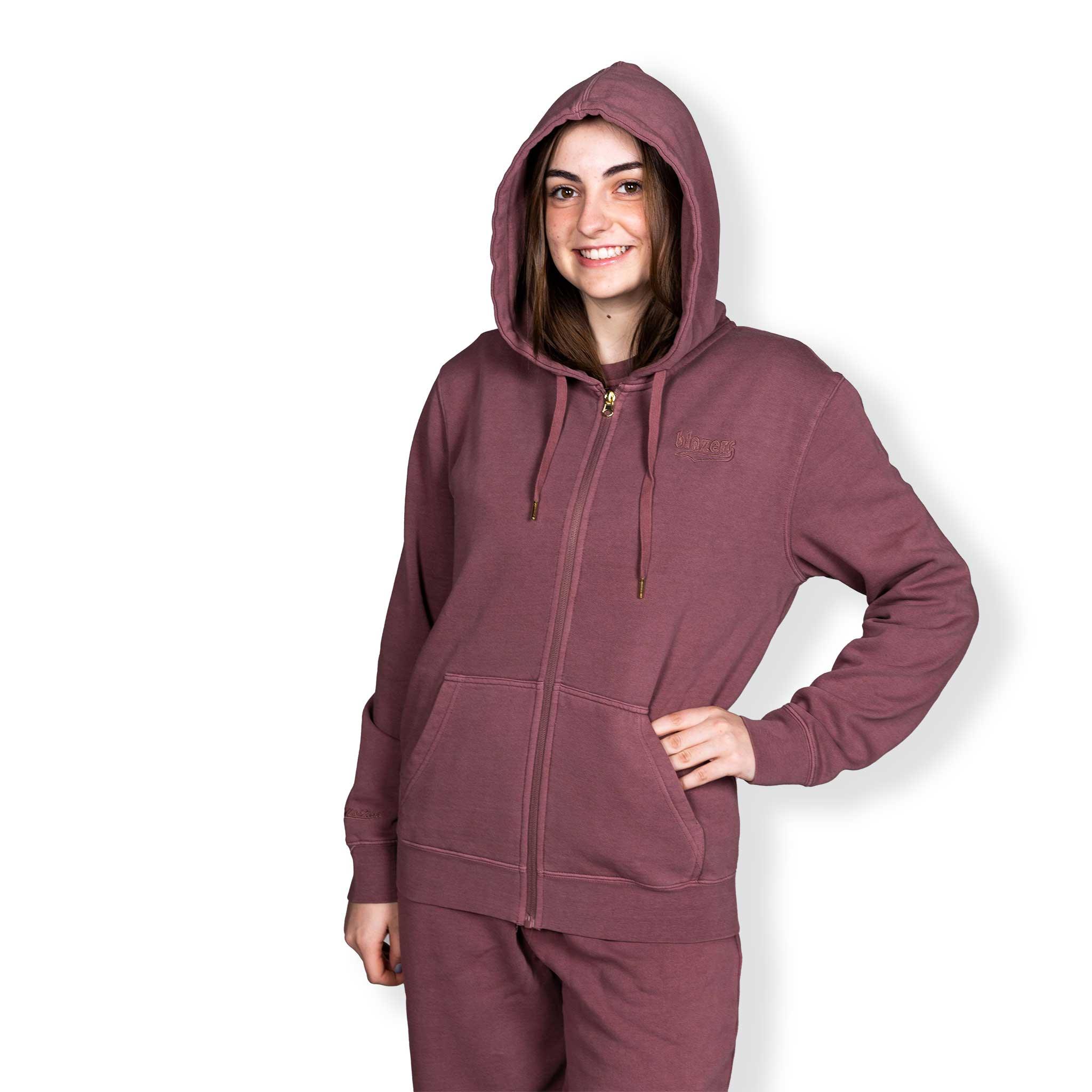 Mitchell & Ness Women's Brown Cotton Terra Full Zip Hoodie - Image 4
