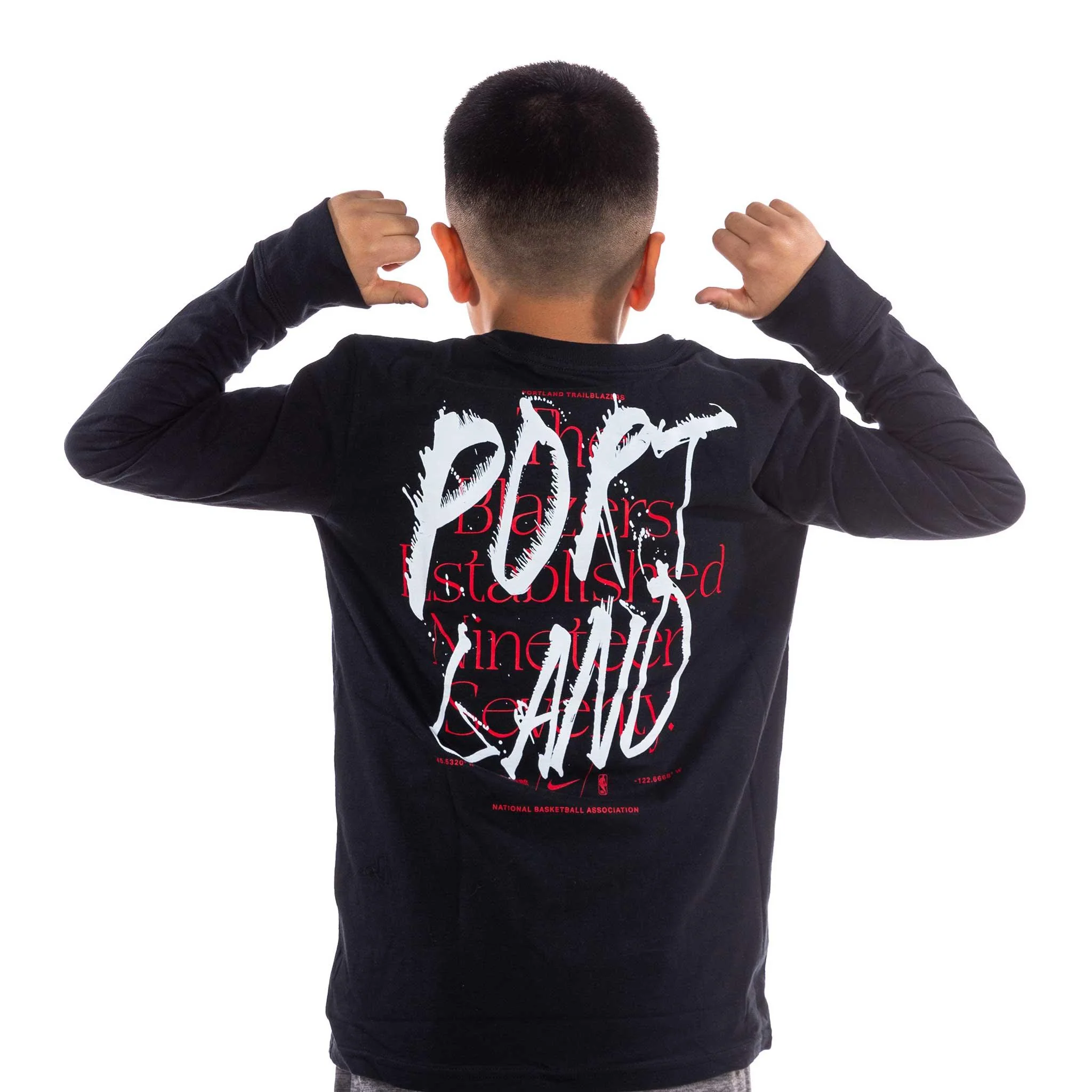 Nike Youth Courtside Max Black Long Sleeve - Image 4